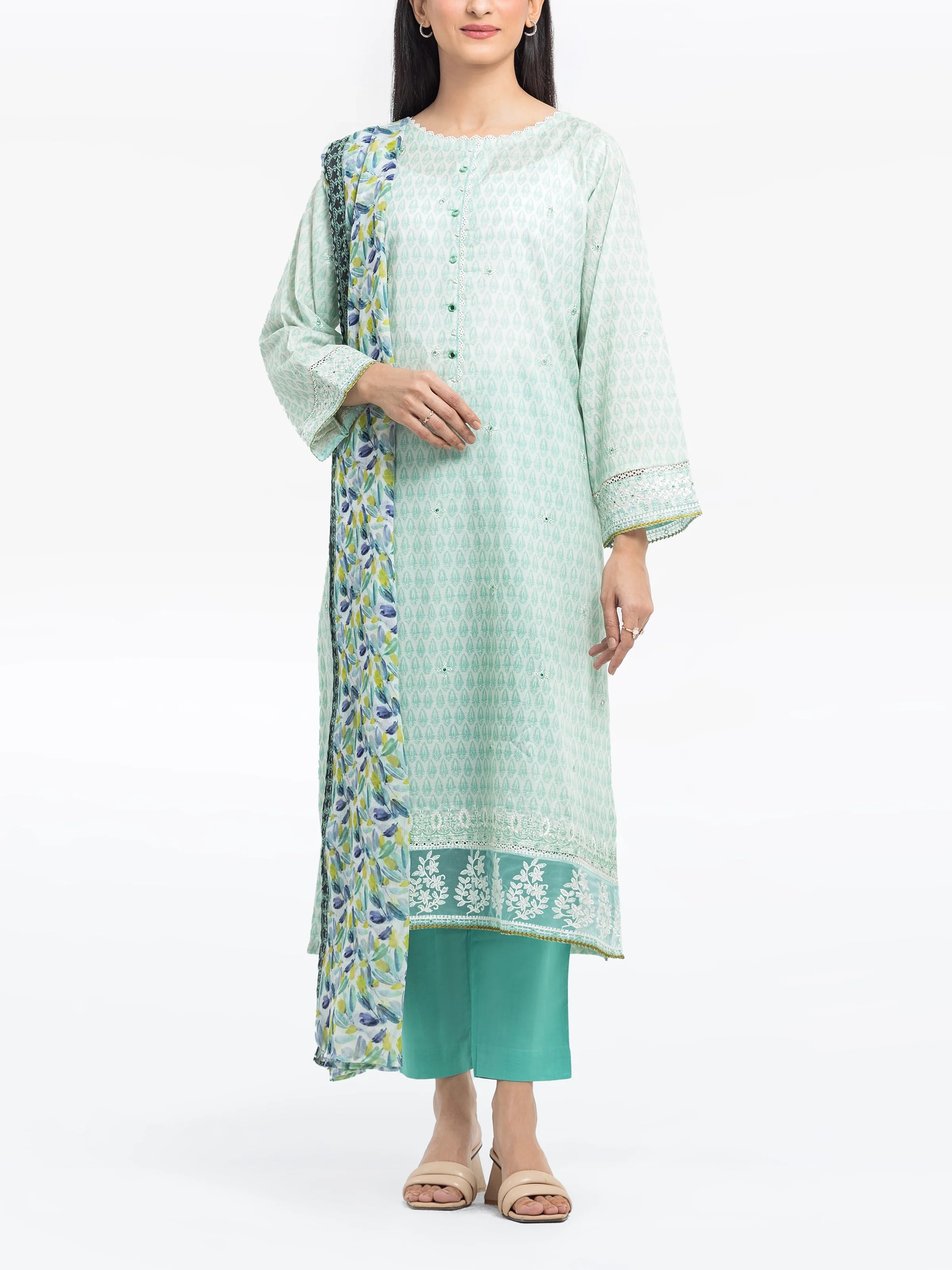 Embroidered Lawn Suit - EWTKE24-80137-3P