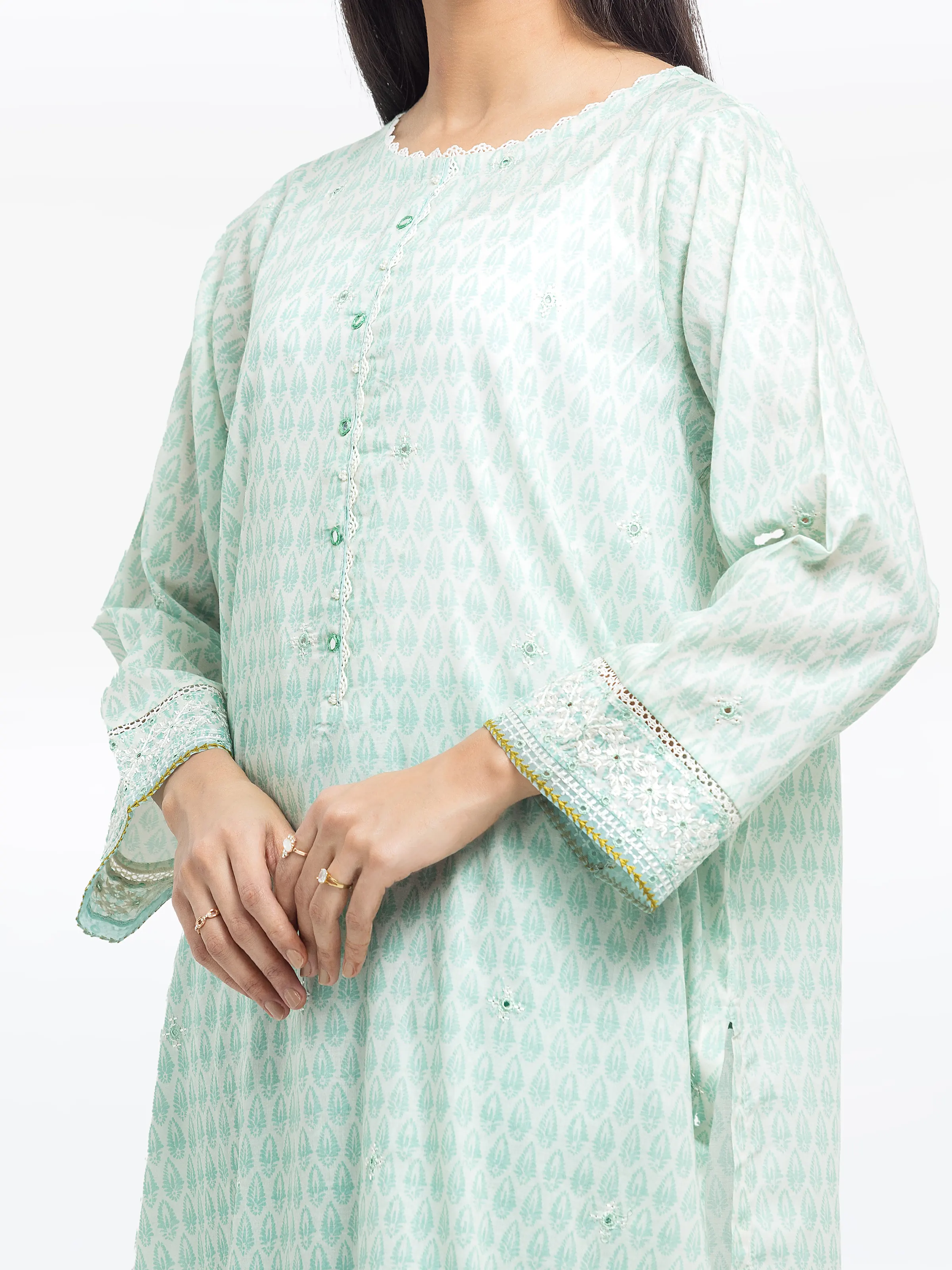 Embroidered Lawn Suit - EWTKE24-80137-3P - Image 3