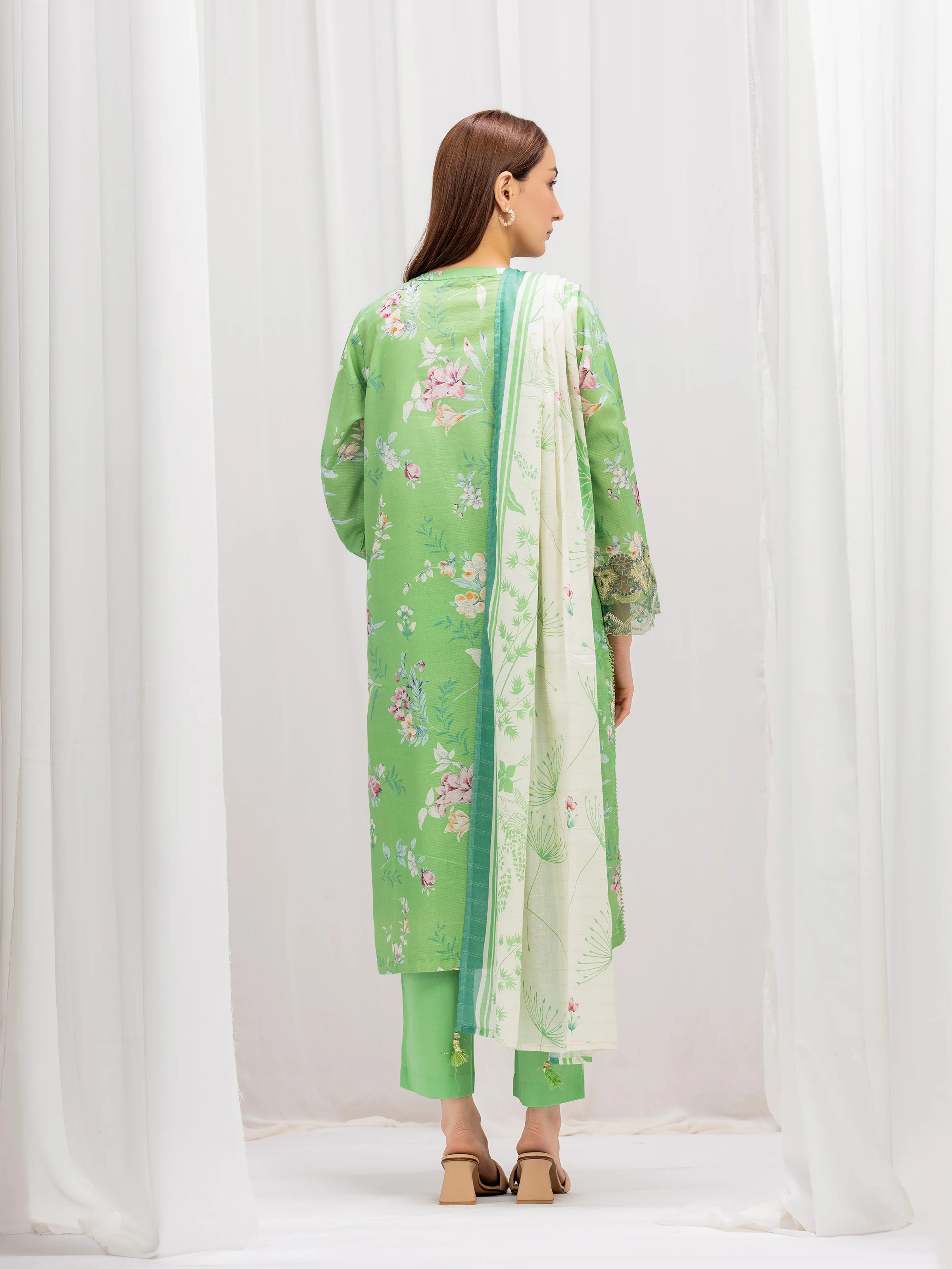 Embroidered Lawn Suit - EWTKE5-82347-3P - Image 5