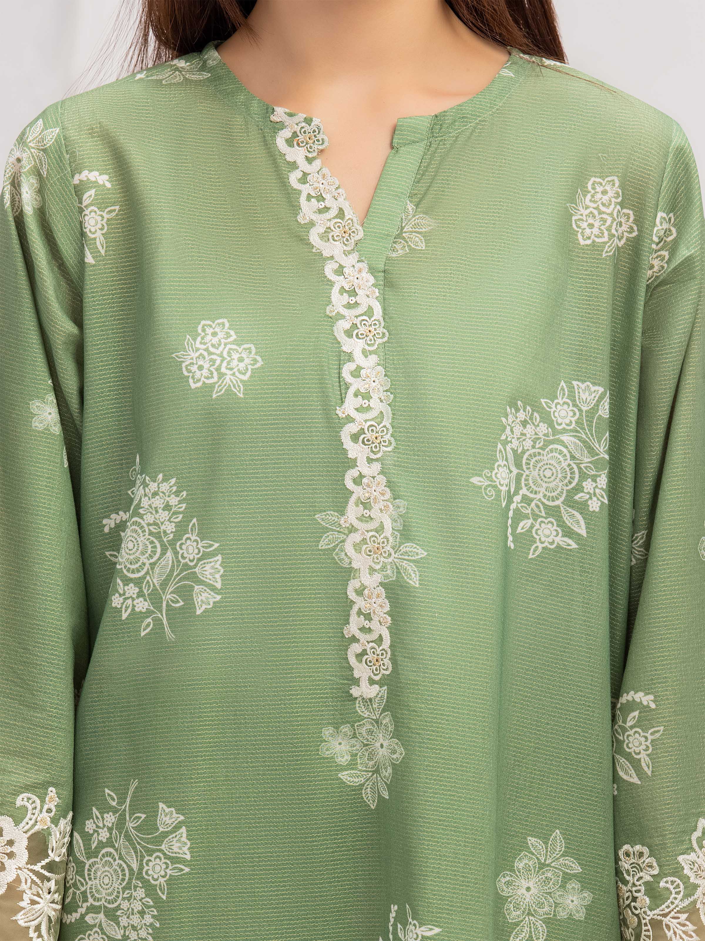 Embroidered Lawn Suit - EWTKE5-82350-3P - Image 3