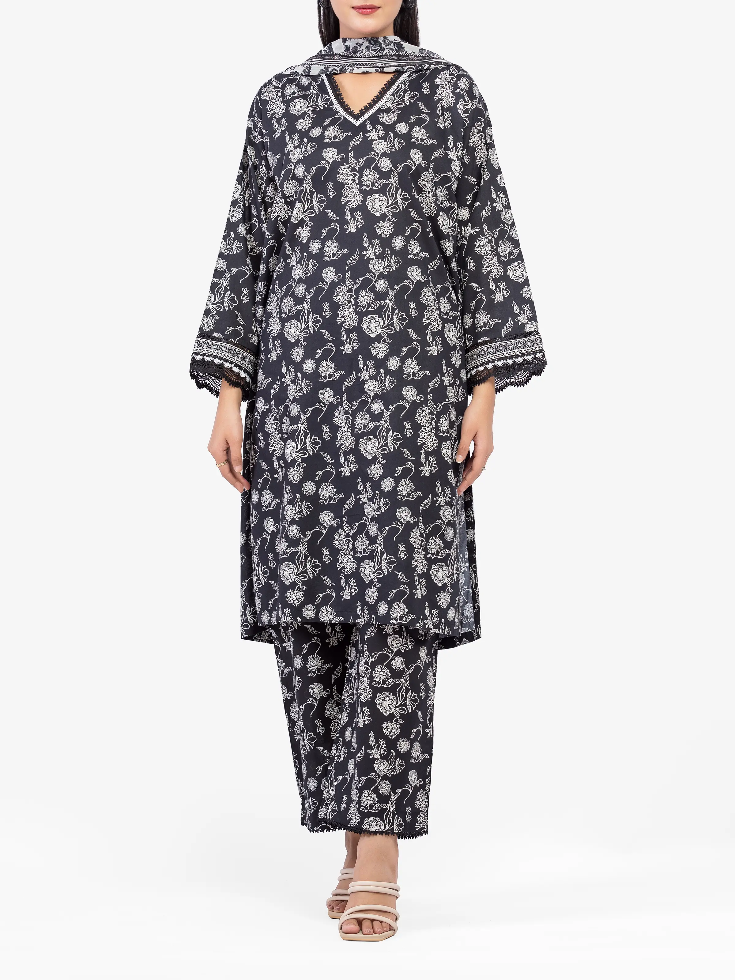 Printed Cambric Suit - EWTKP5-81702-3P