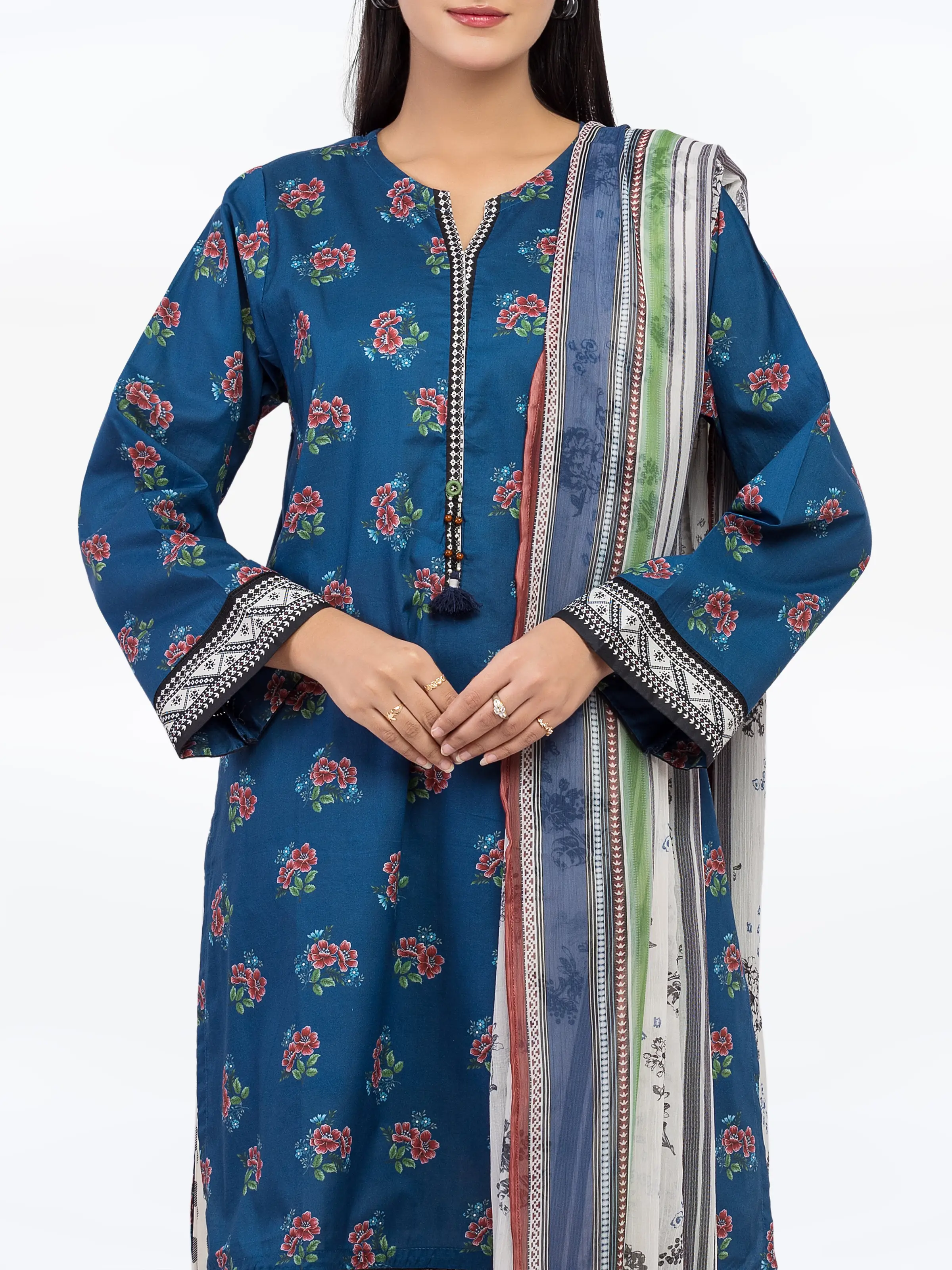Printed Cambric Suit - EWTKP5-81706-3P - Image 2