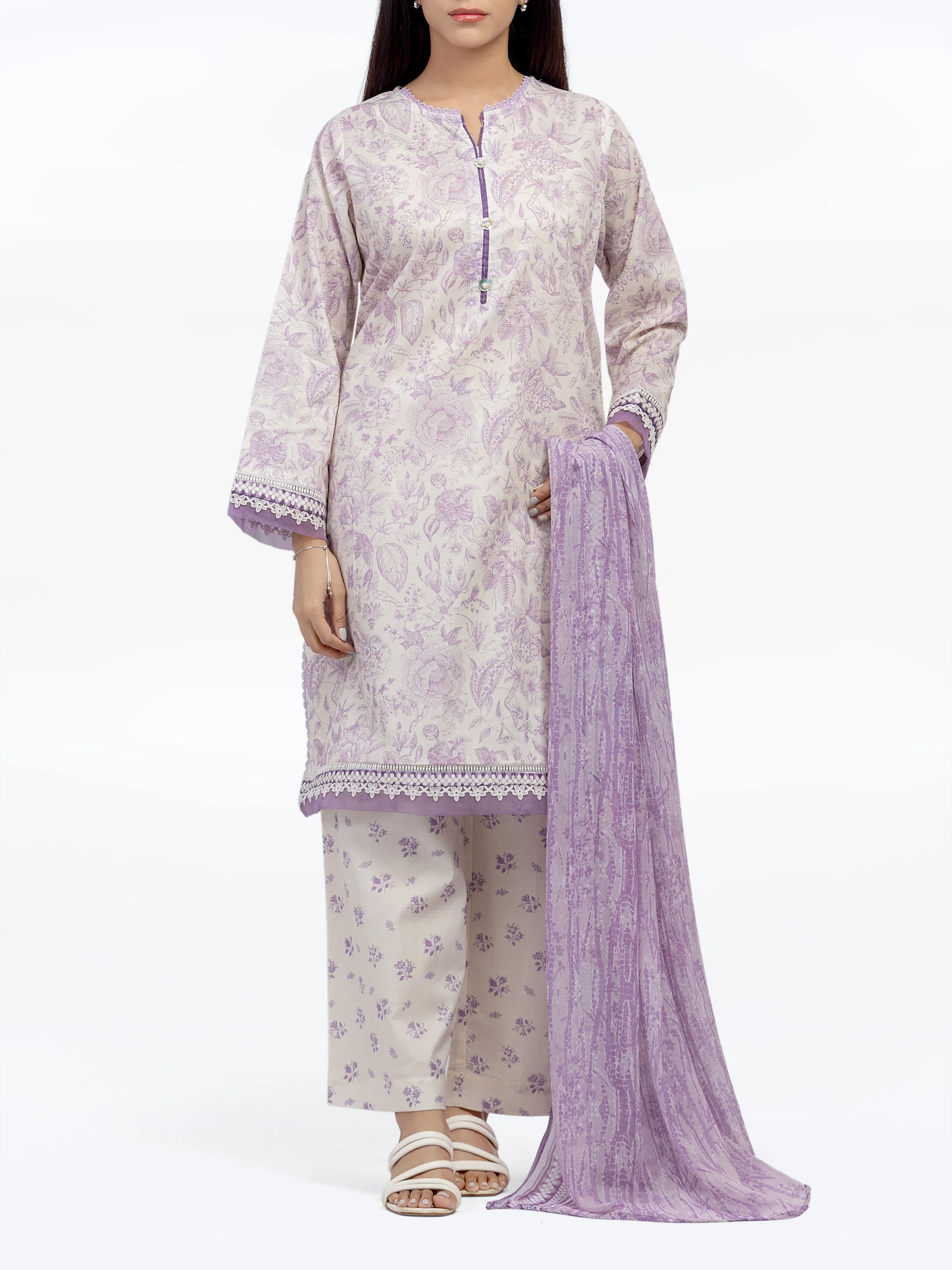 Printed Cambric Suit - EWTKP5-81728-3P