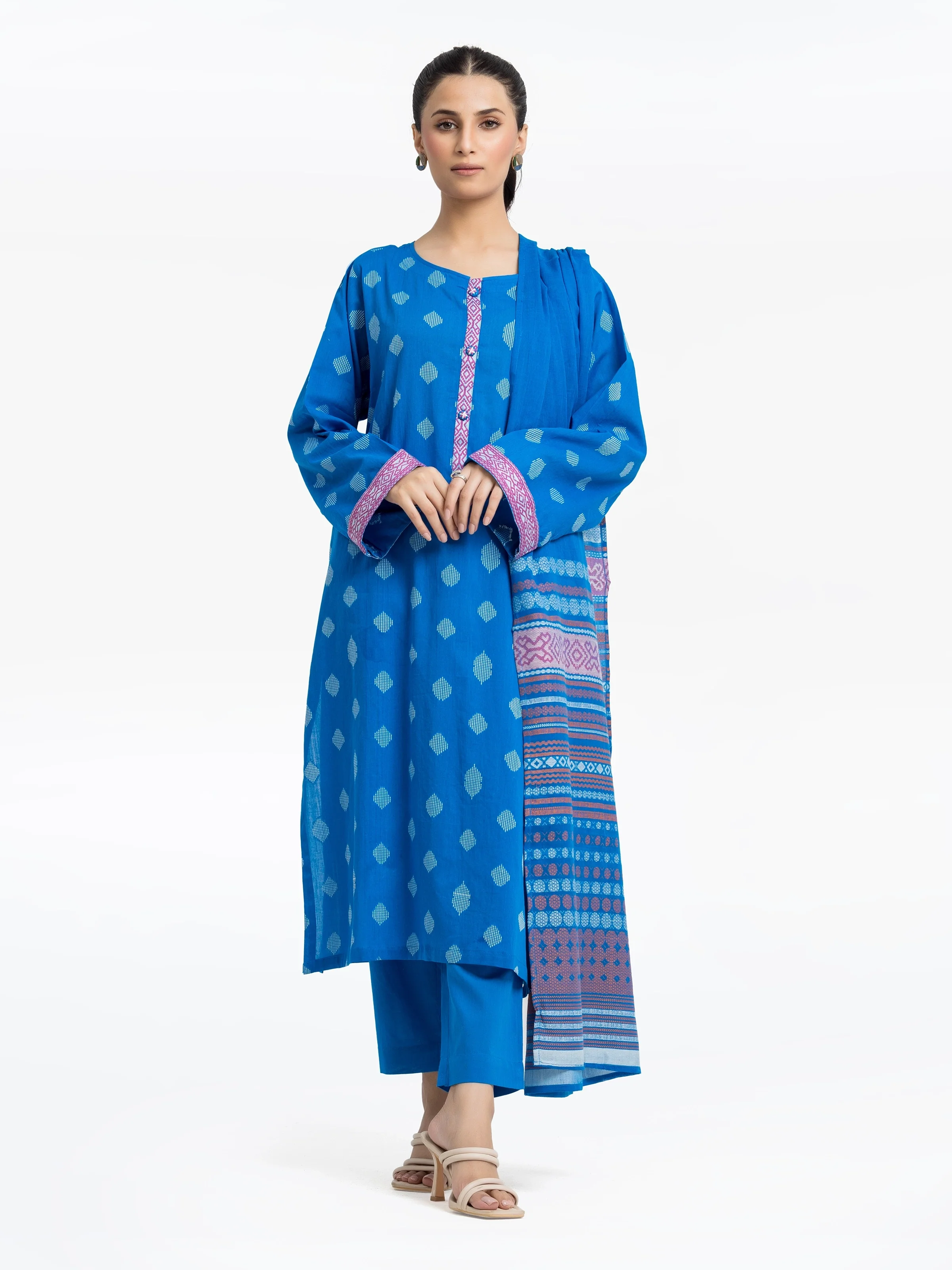 Printed Jacquard Suit - EWTKP24-81166-3P