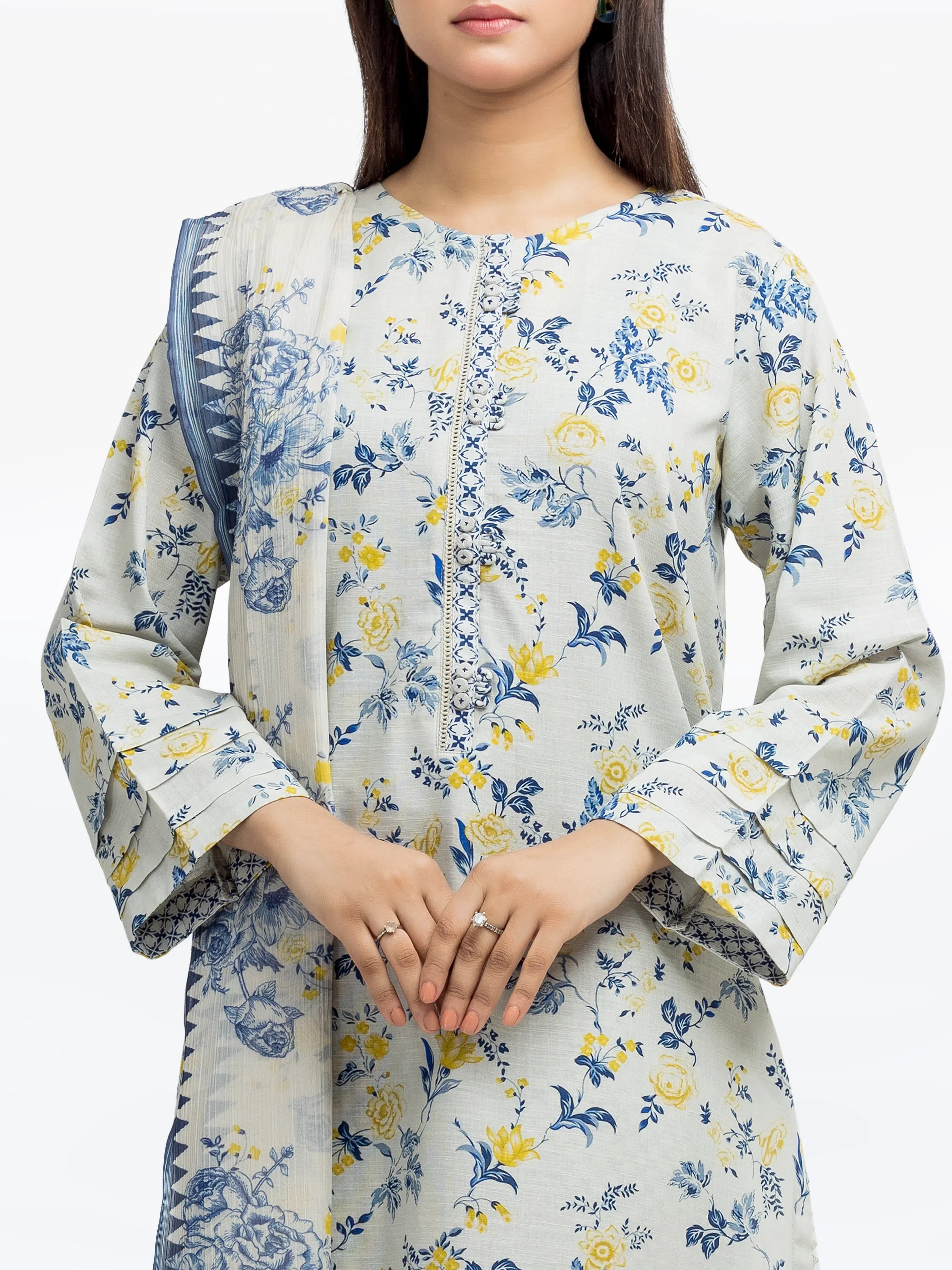 Printed Khaddar Suit - EWTKP24-81498-3P - Image 2