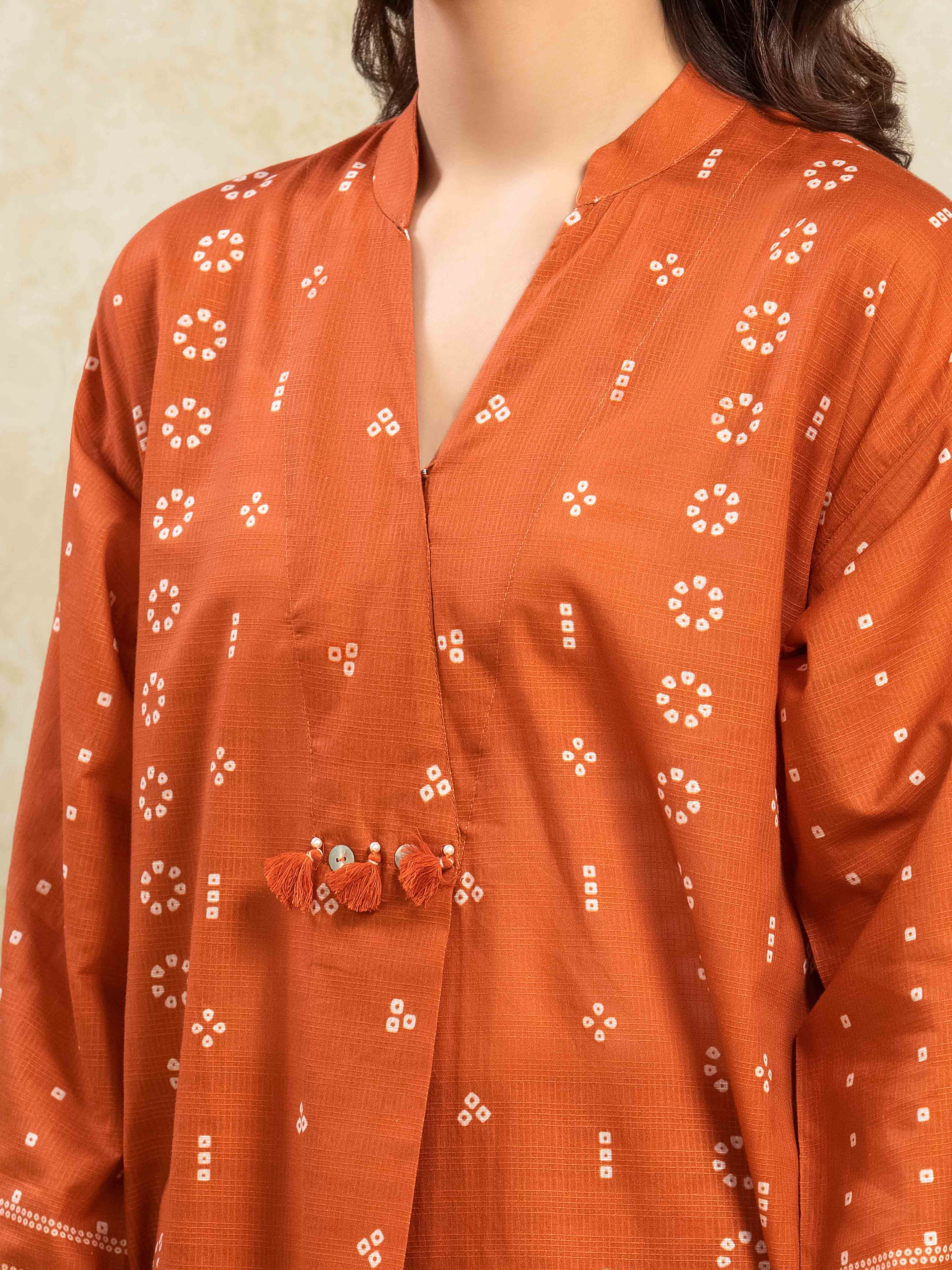 Printed Lawn Slub Suit - EWTKP5-81738-3P - Image 3