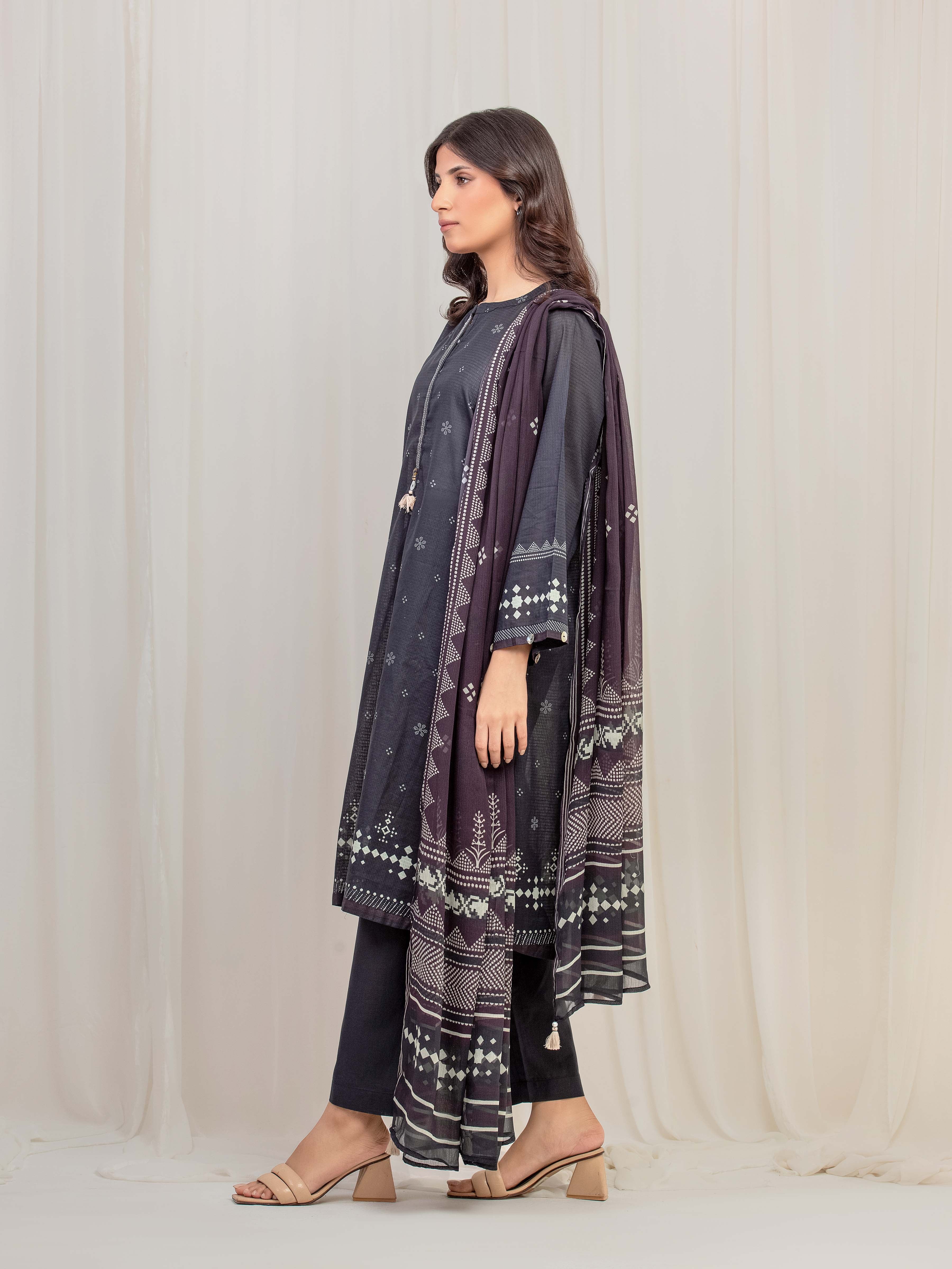 Printed Lawn Suit - EWTKP5-81745-3P - Image 5