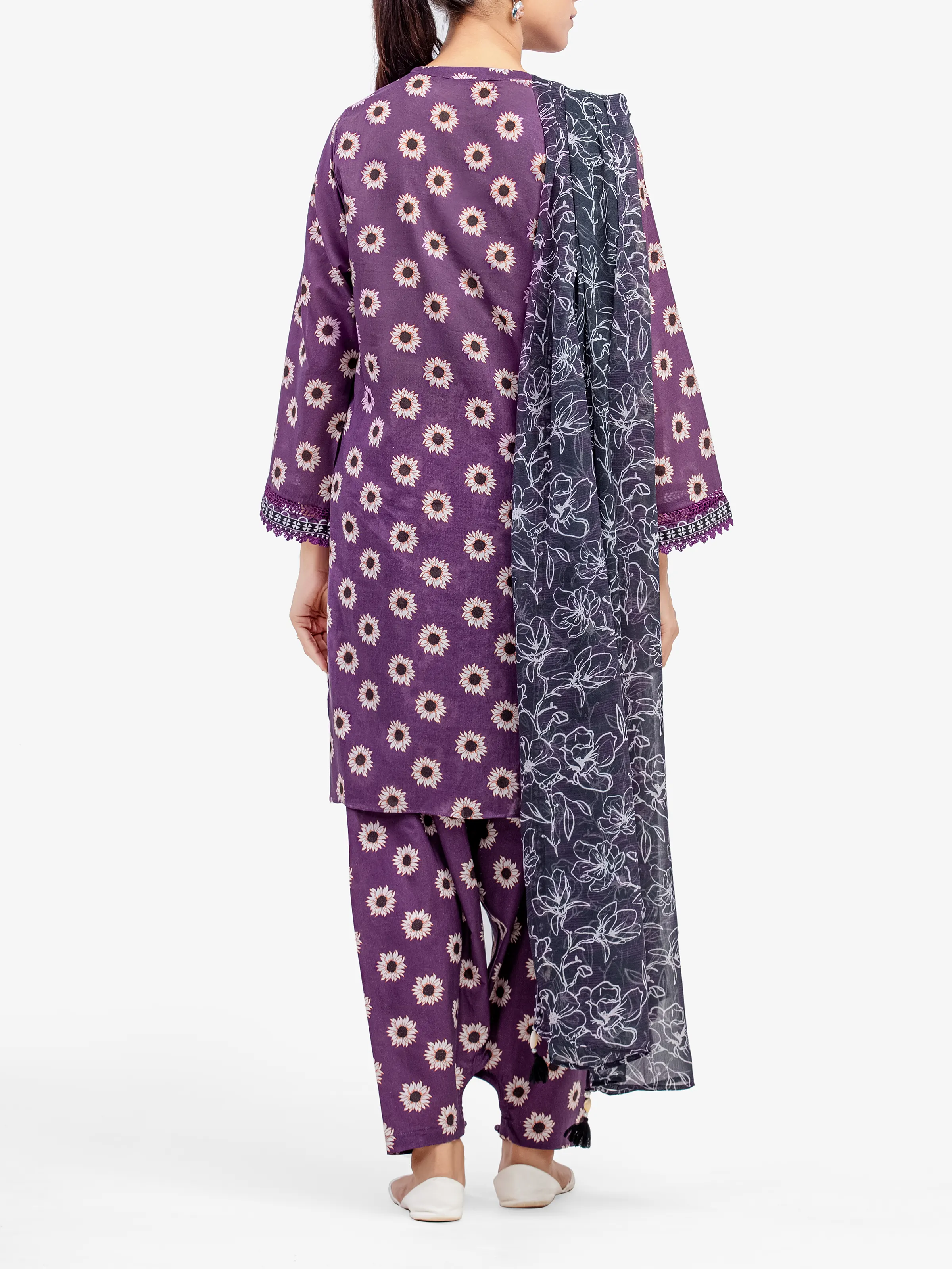 Printed Lawn Suit - EWTKP5-81995-3P - Image 5