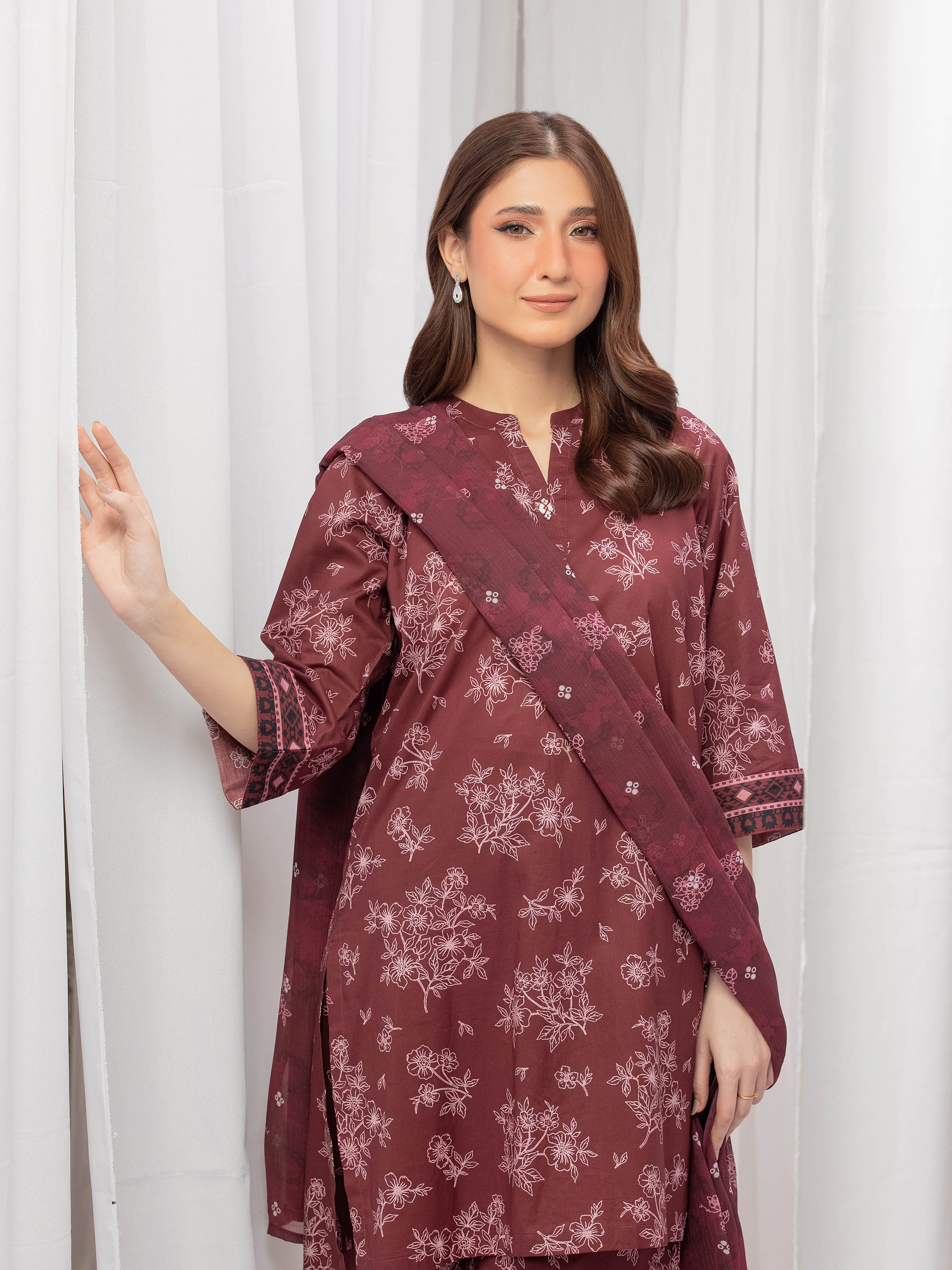 Printed Lawn Suit - EWTKP5-85002-3P - Image 2