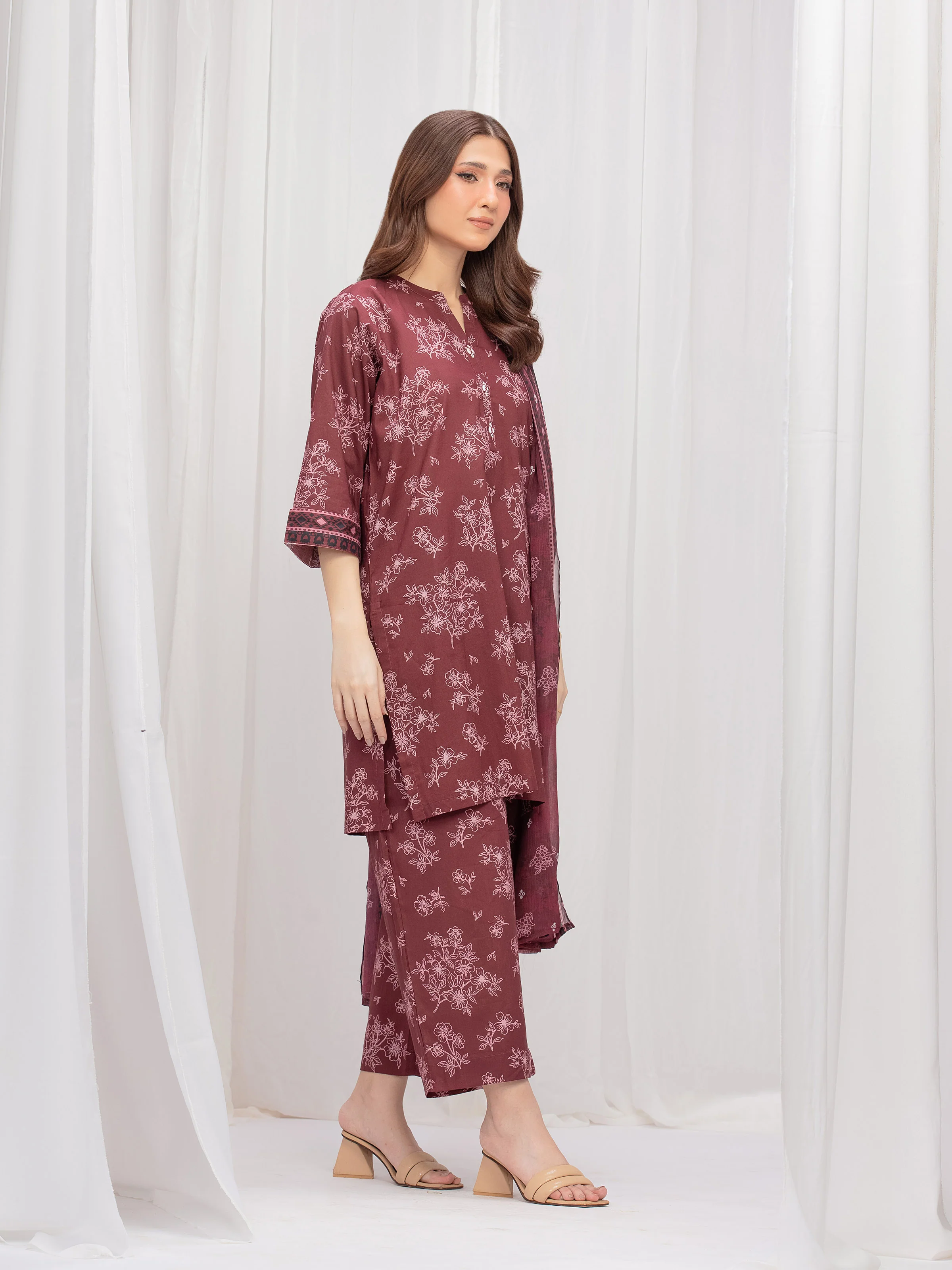 Printed Lawn Suit - EWTKP5-85002-3P - Image 4