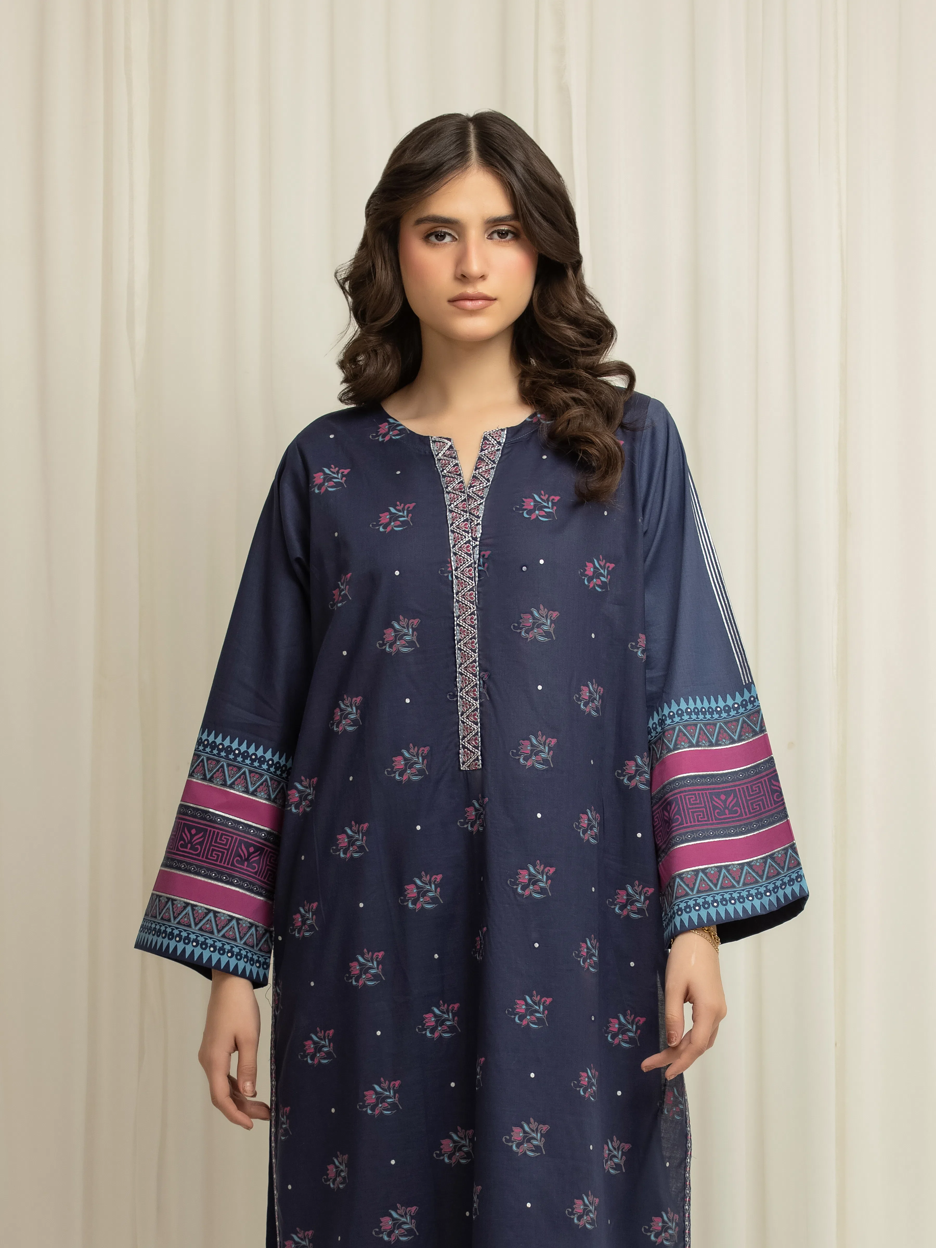 Embroidered Cambric Shirt Trouser - EWTKE5-81623ST - Image 2