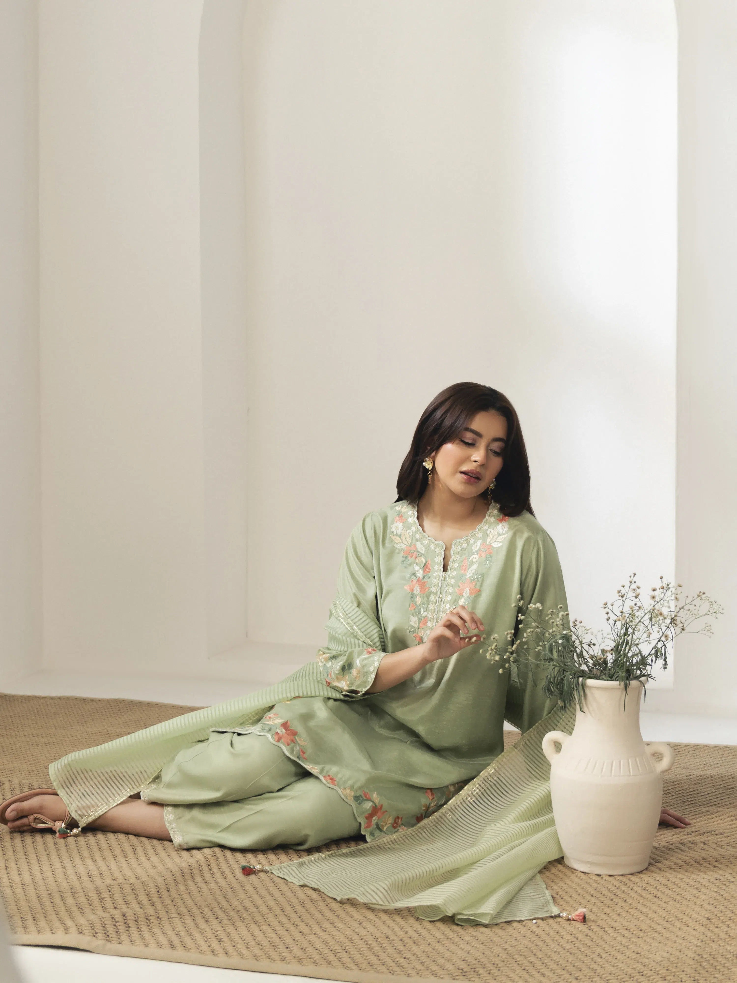 Embroidered Karandi Suit - EWTKED6-86078-3P - Image 3
