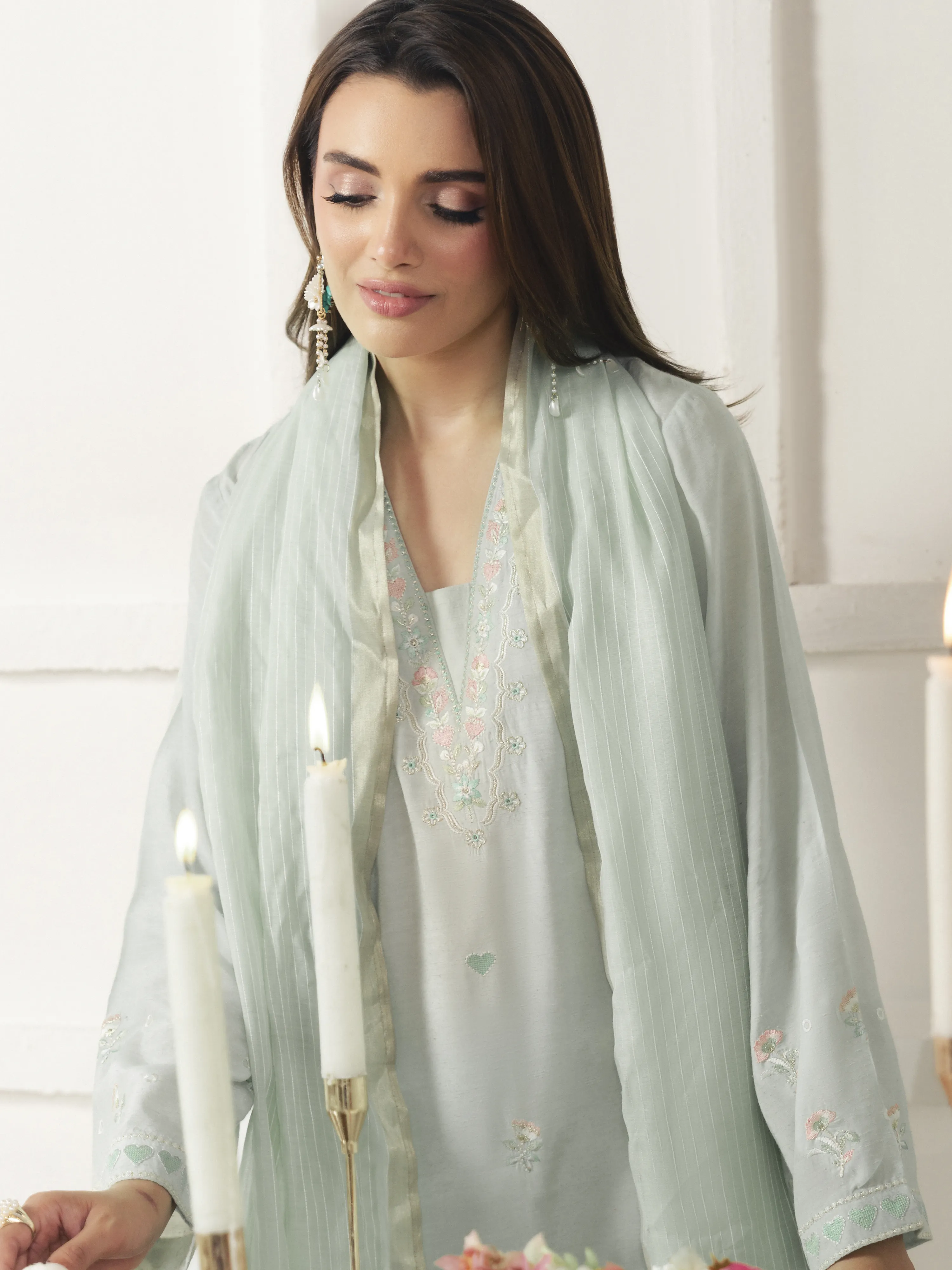 Embroidered Karandi Suit - EWTKED6-86080-3P - Image 3
