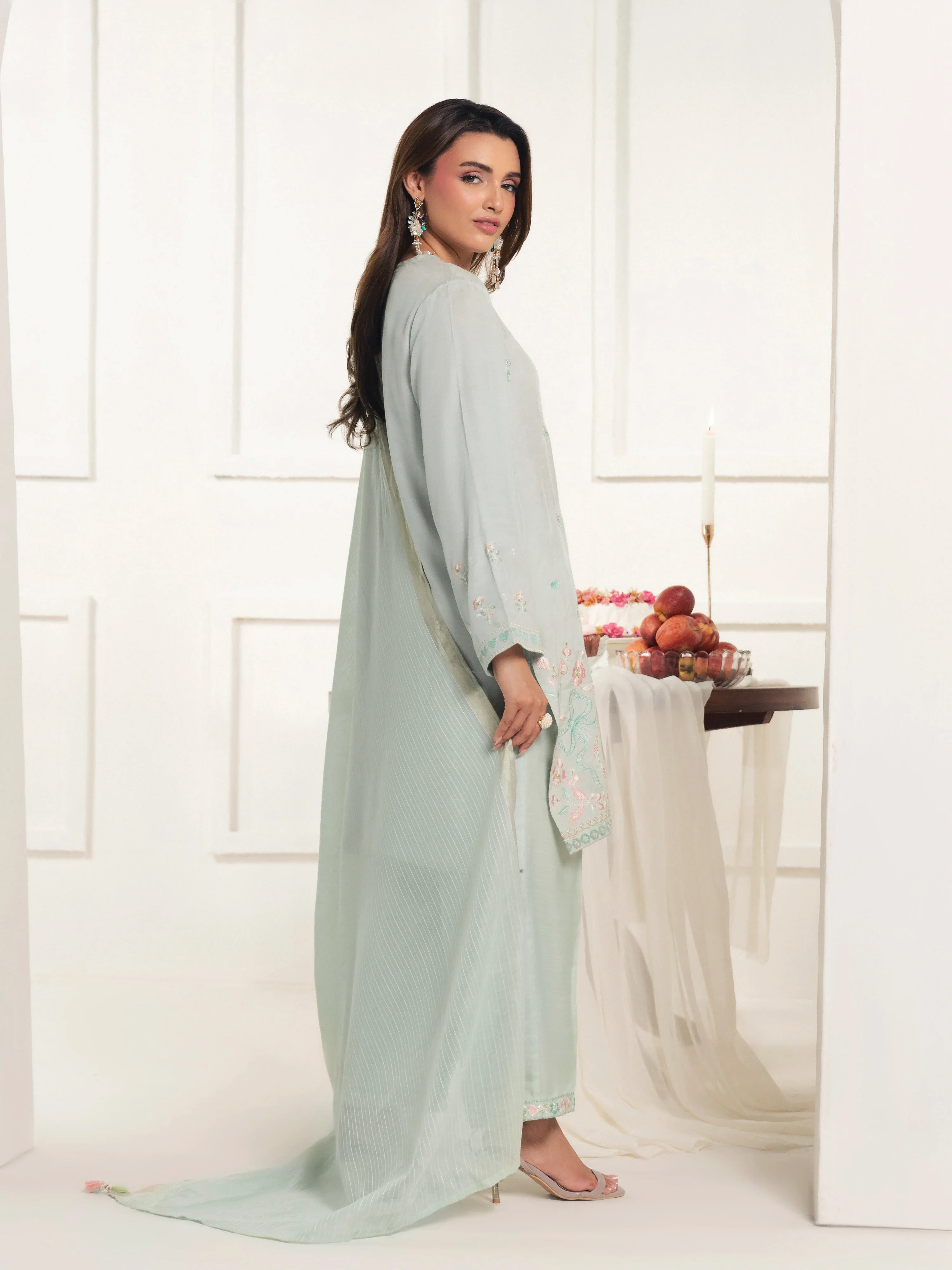 Embroidered Karandi Suit - EWTKED6-86080-3P - Image 6