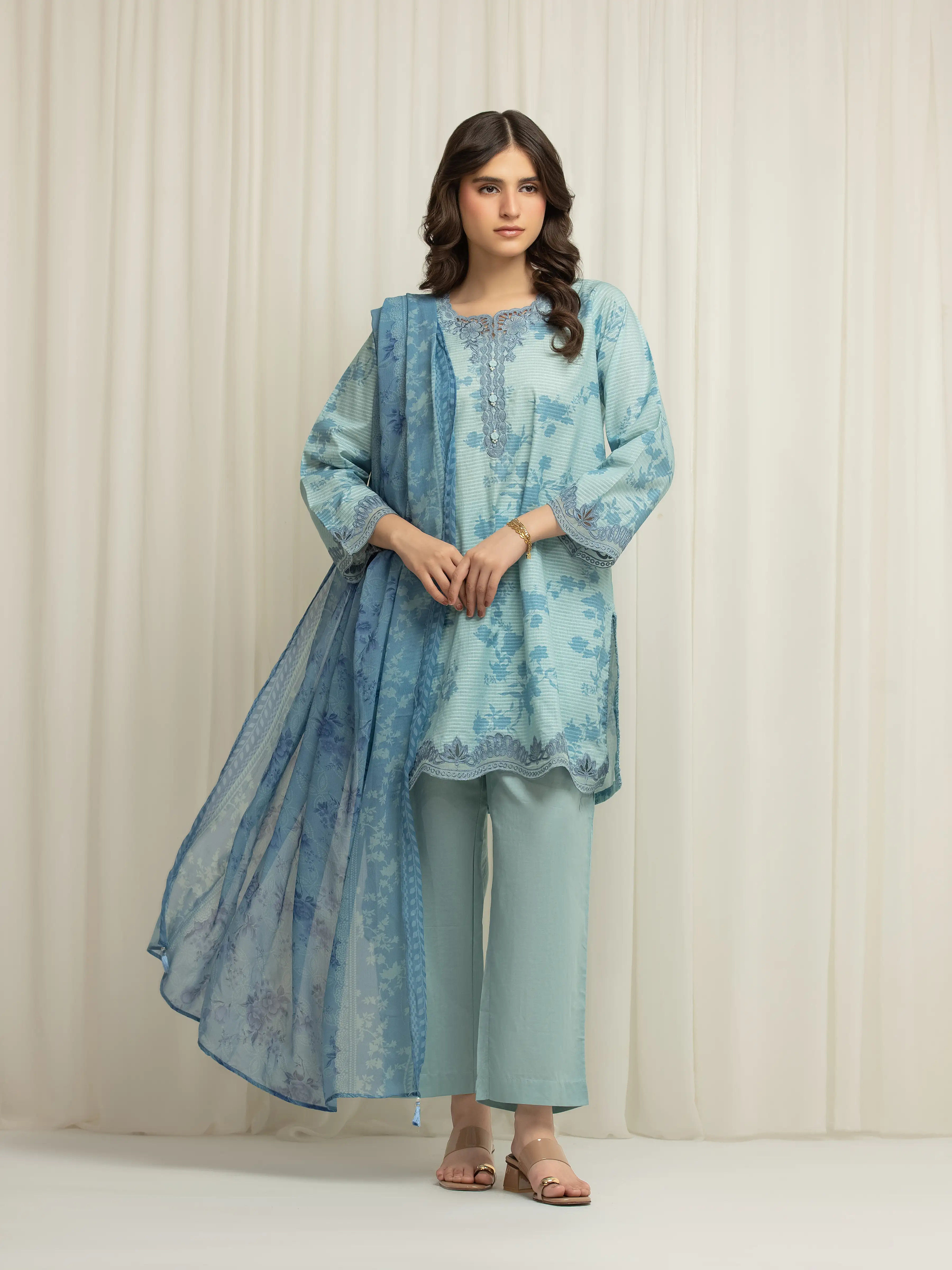Embroidered Lawn Suit - EWTKE5-83008-3P