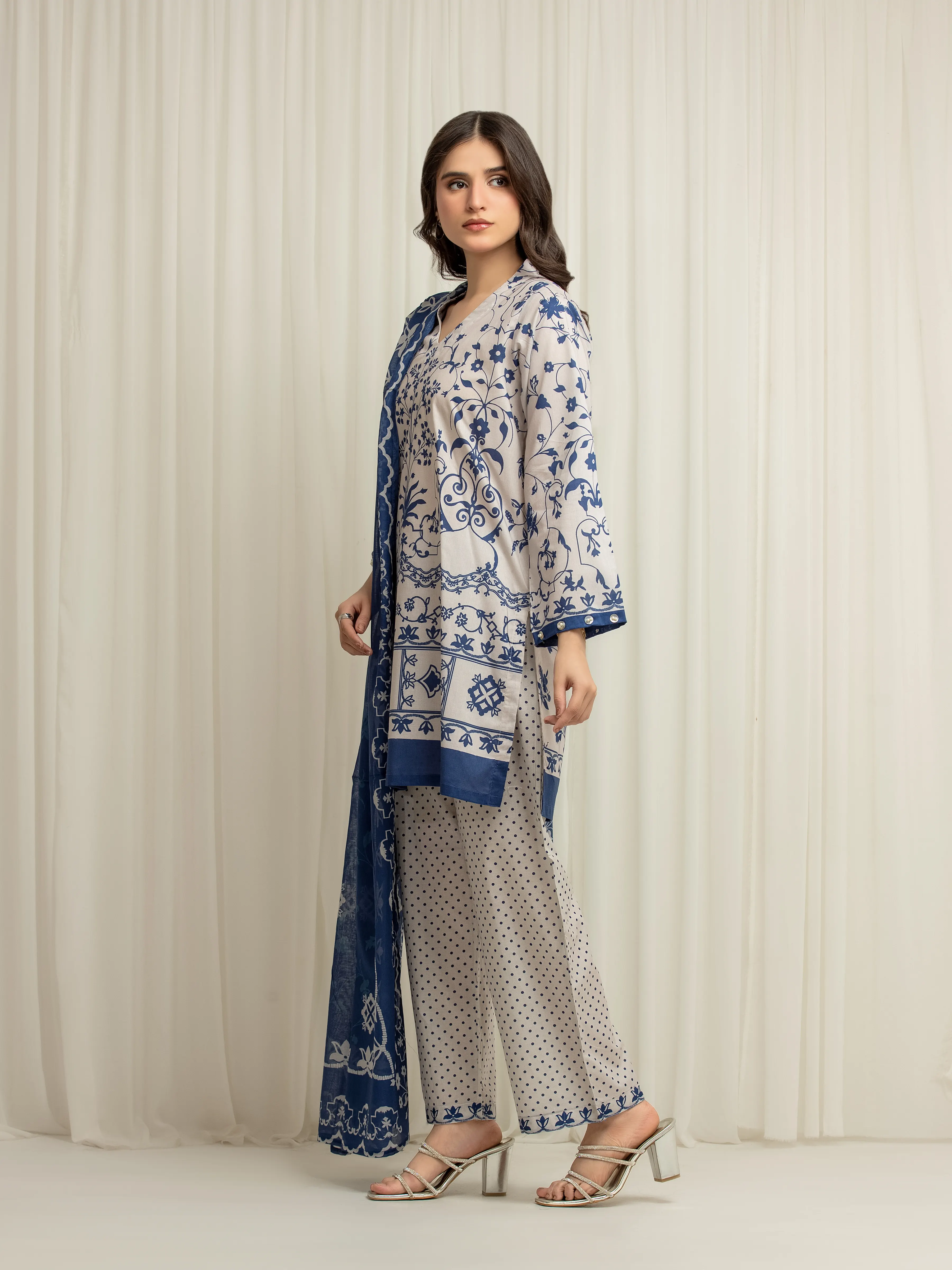 Printed Lawn Suit - EWTKP6-86046-3P - Image 5