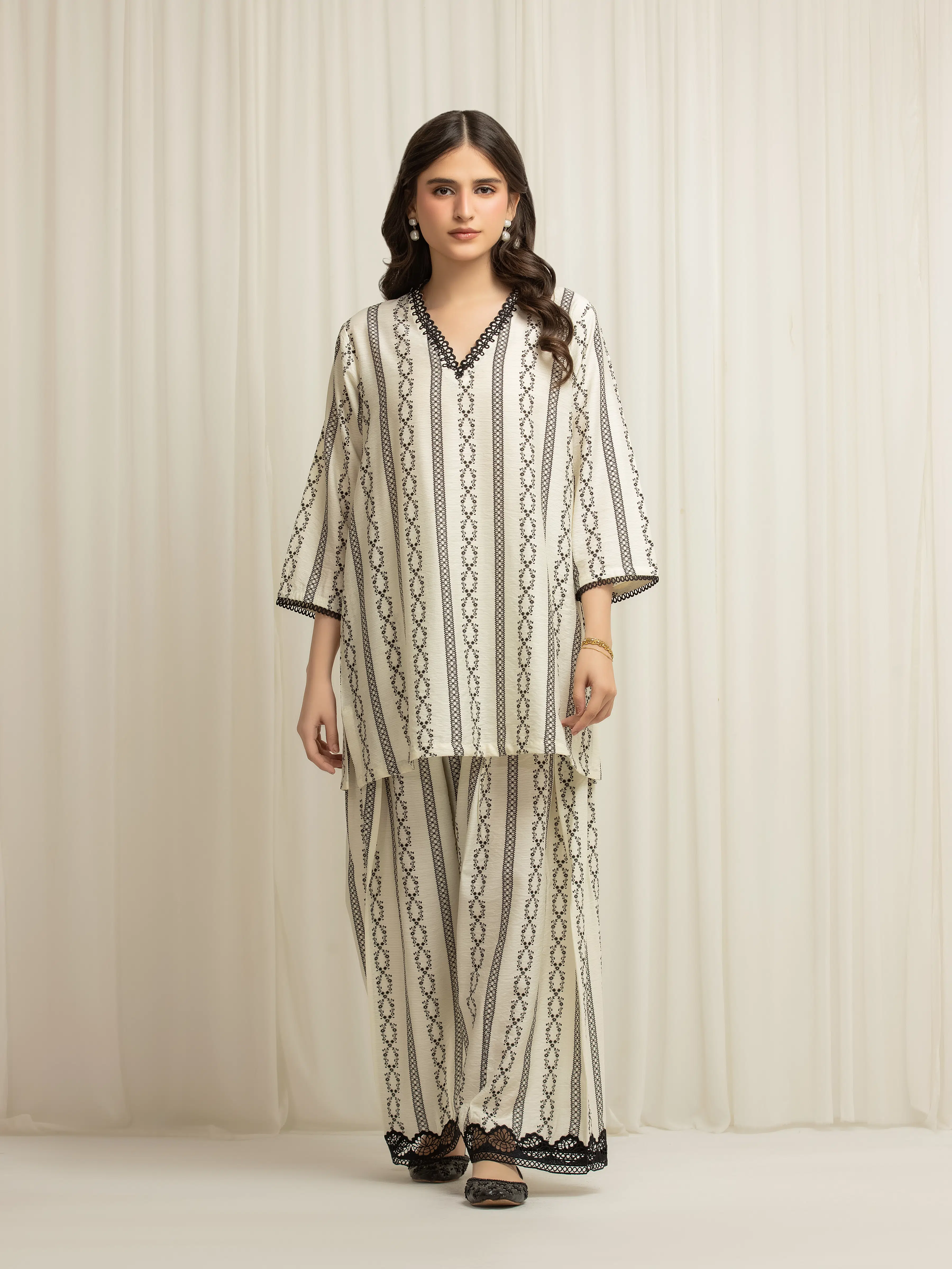 Printed Linen Co-Ord Set - EWTKP6-86144ST
