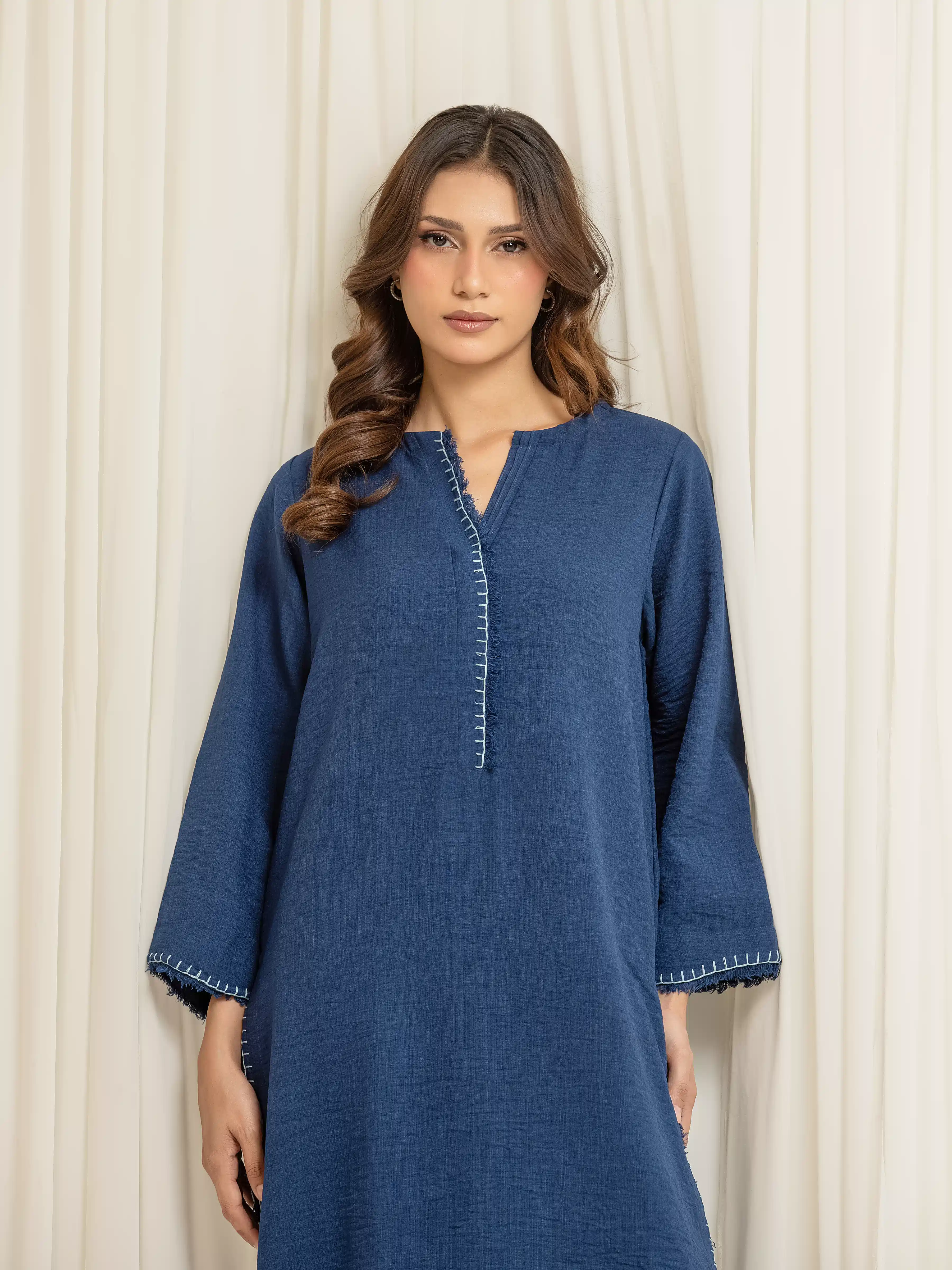 Solid Georgette Co-Ord Set - EWTKS6-86165ST - Image 2