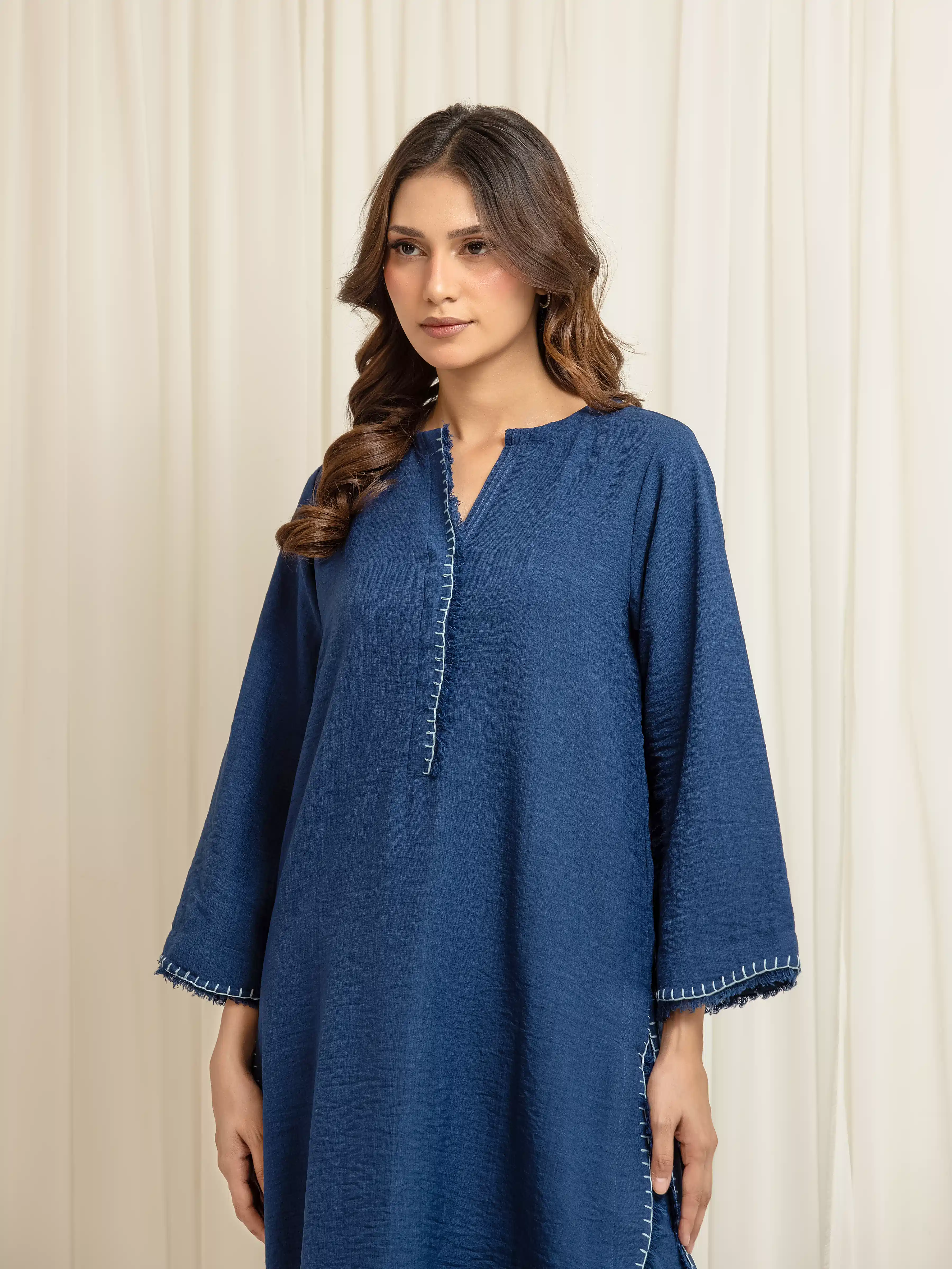 Solid Georgette Co-Ord Set - EWTKS6-86165ST - Image 5