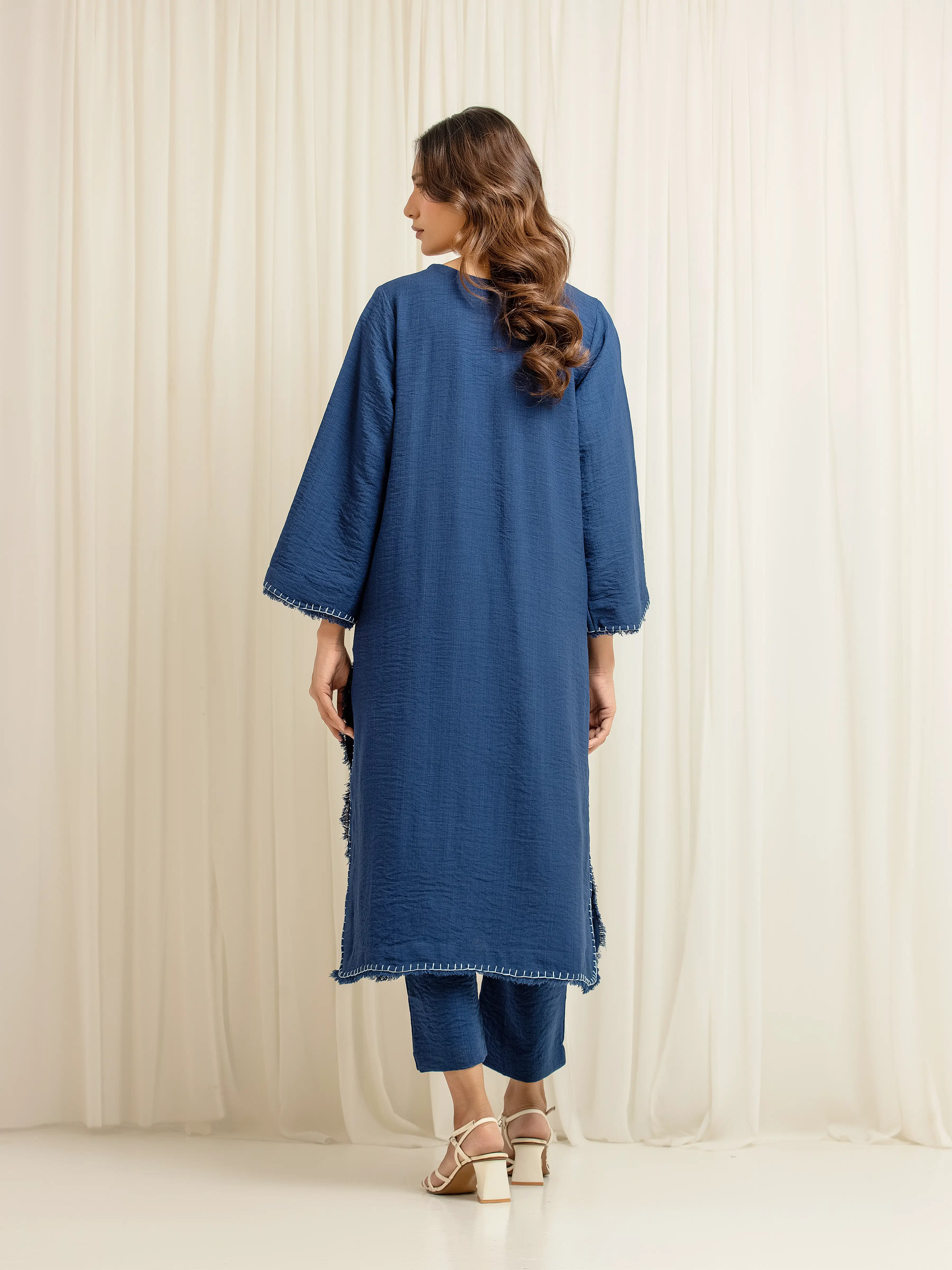 Solid Georgette Co-Ord Set - EWTKS6-86165ST - Image 6