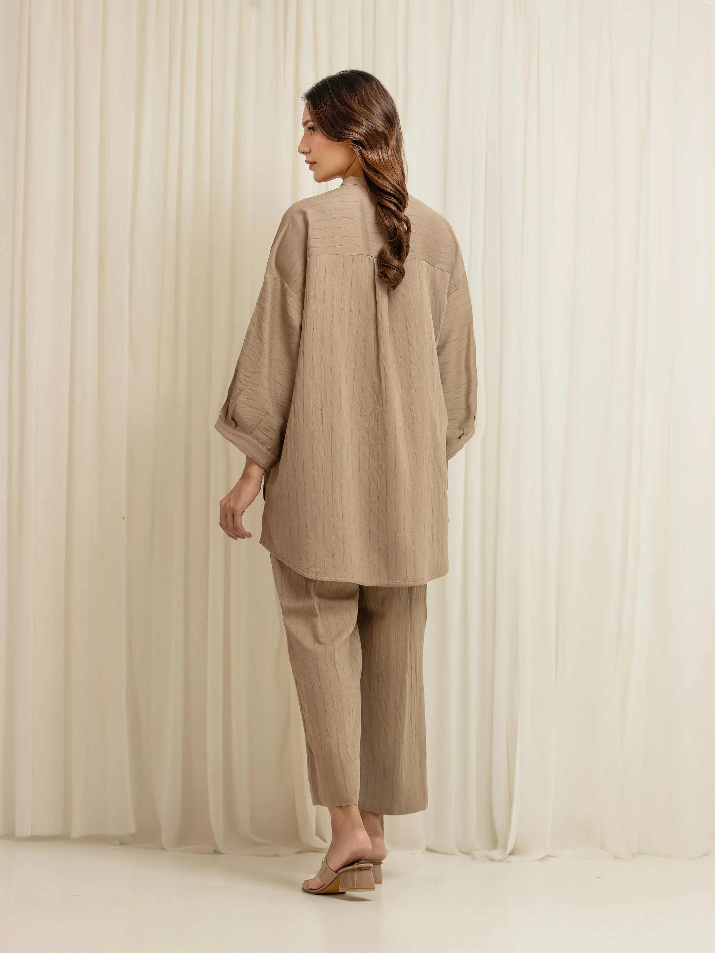 Solid Viscose Co-Ord Set - EWTKS6-86254ST - Image 5