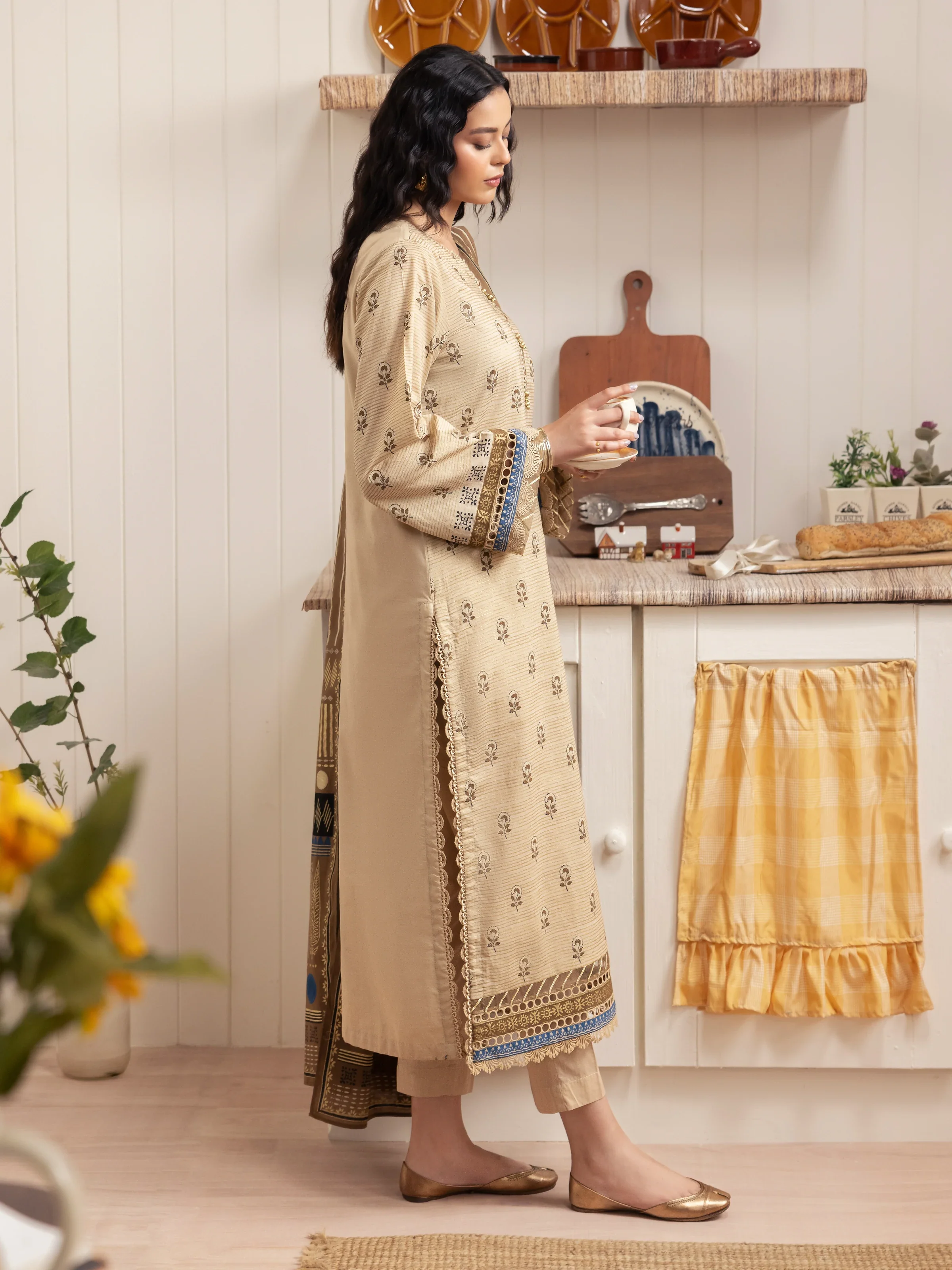 Block Print Cambric Suit - EWU24M1-049 - Image 5