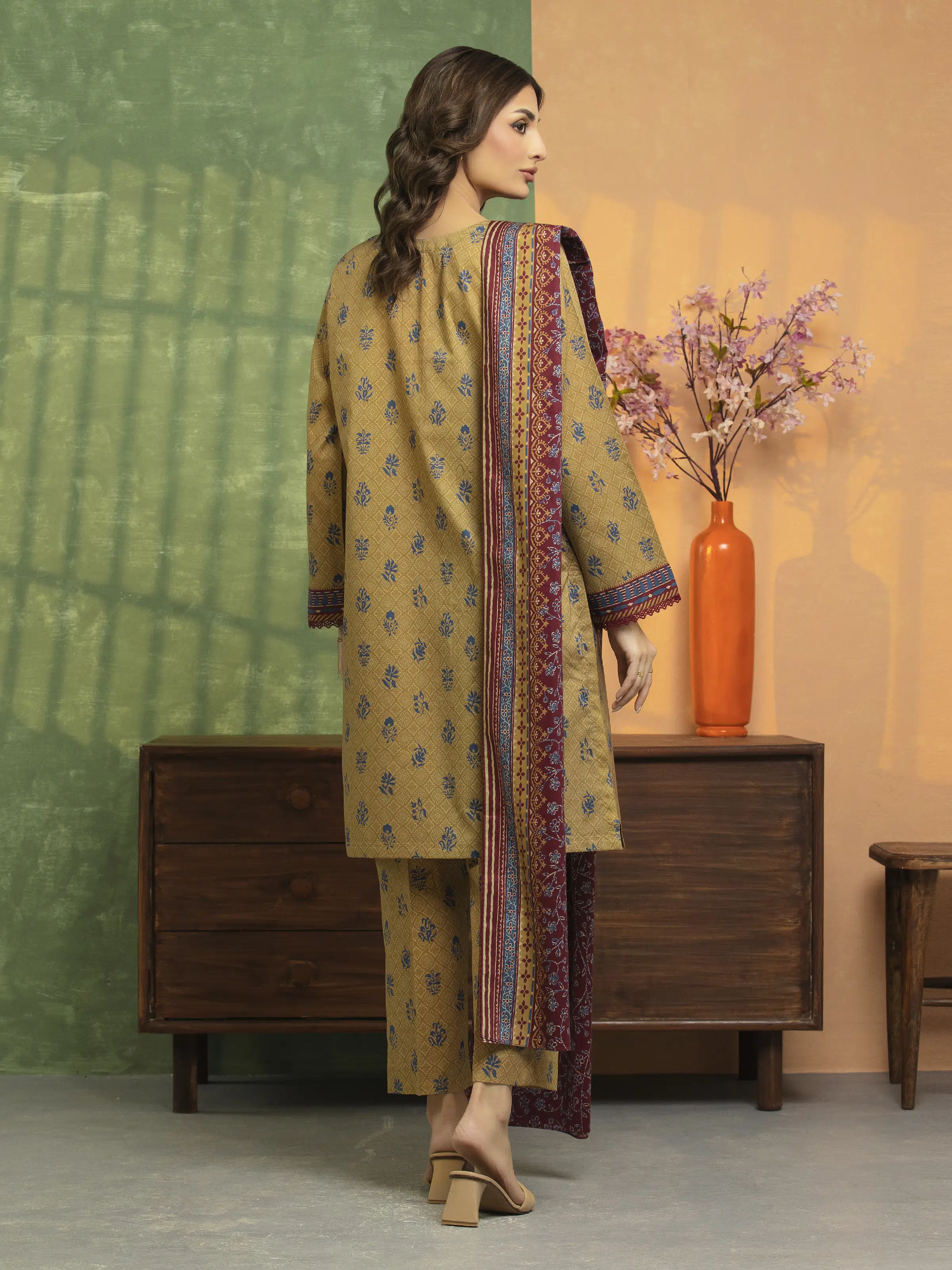 Printed Lawn Suit - EWU5A1-35195-3P - Image 2