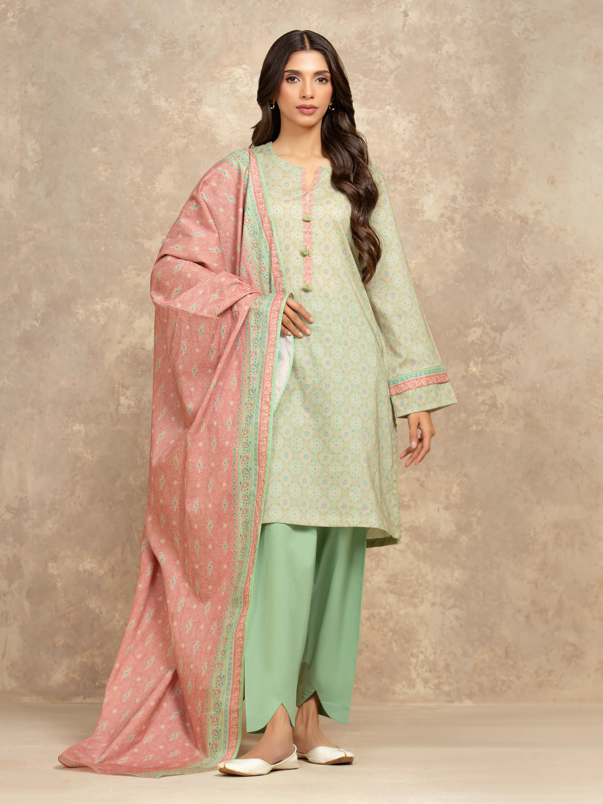 Printed Lawn Suit - EWU6A1-36531-3P