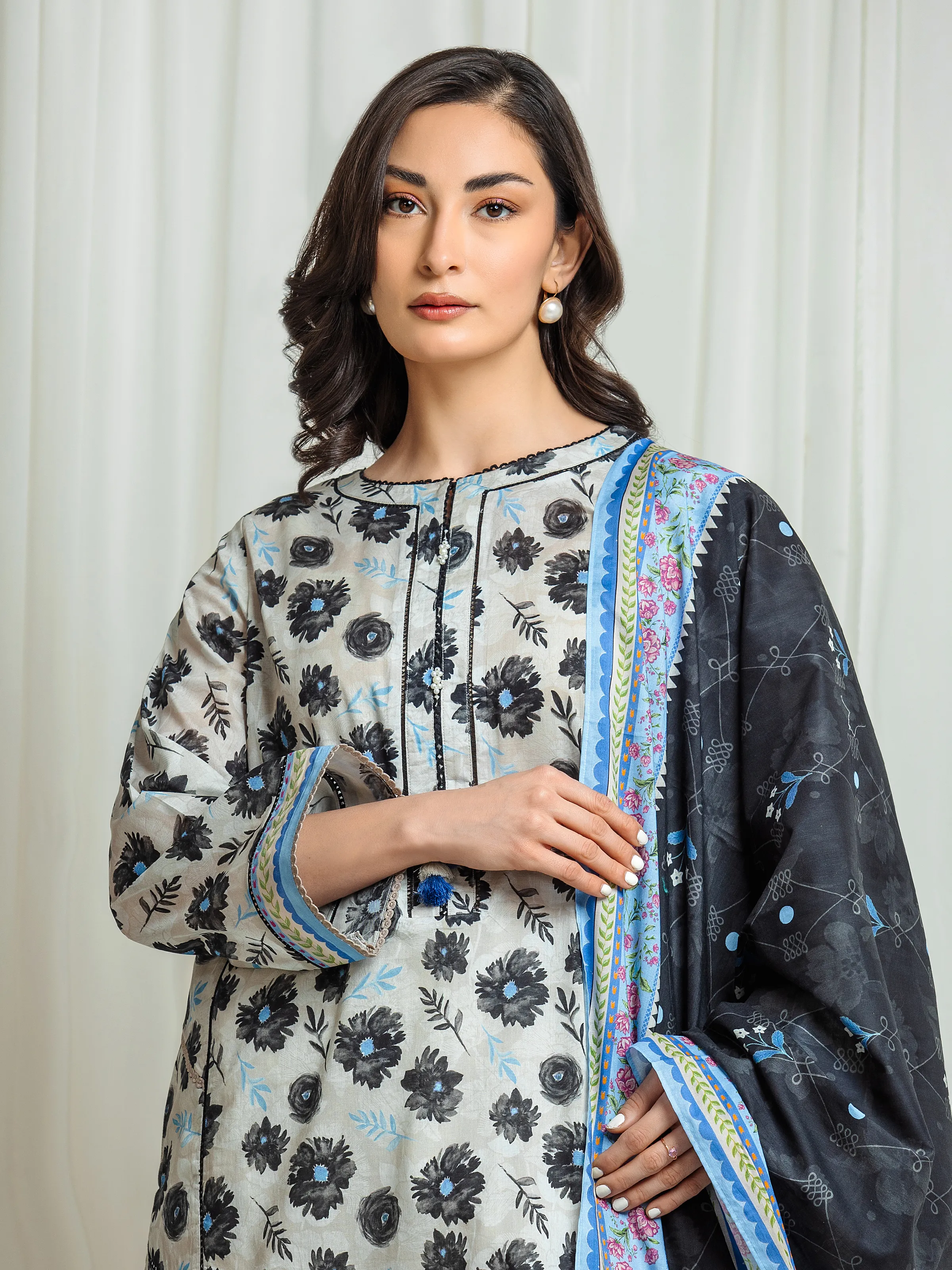 Printed Lawn Suit - EWU6A1-36547-3P - Image 2