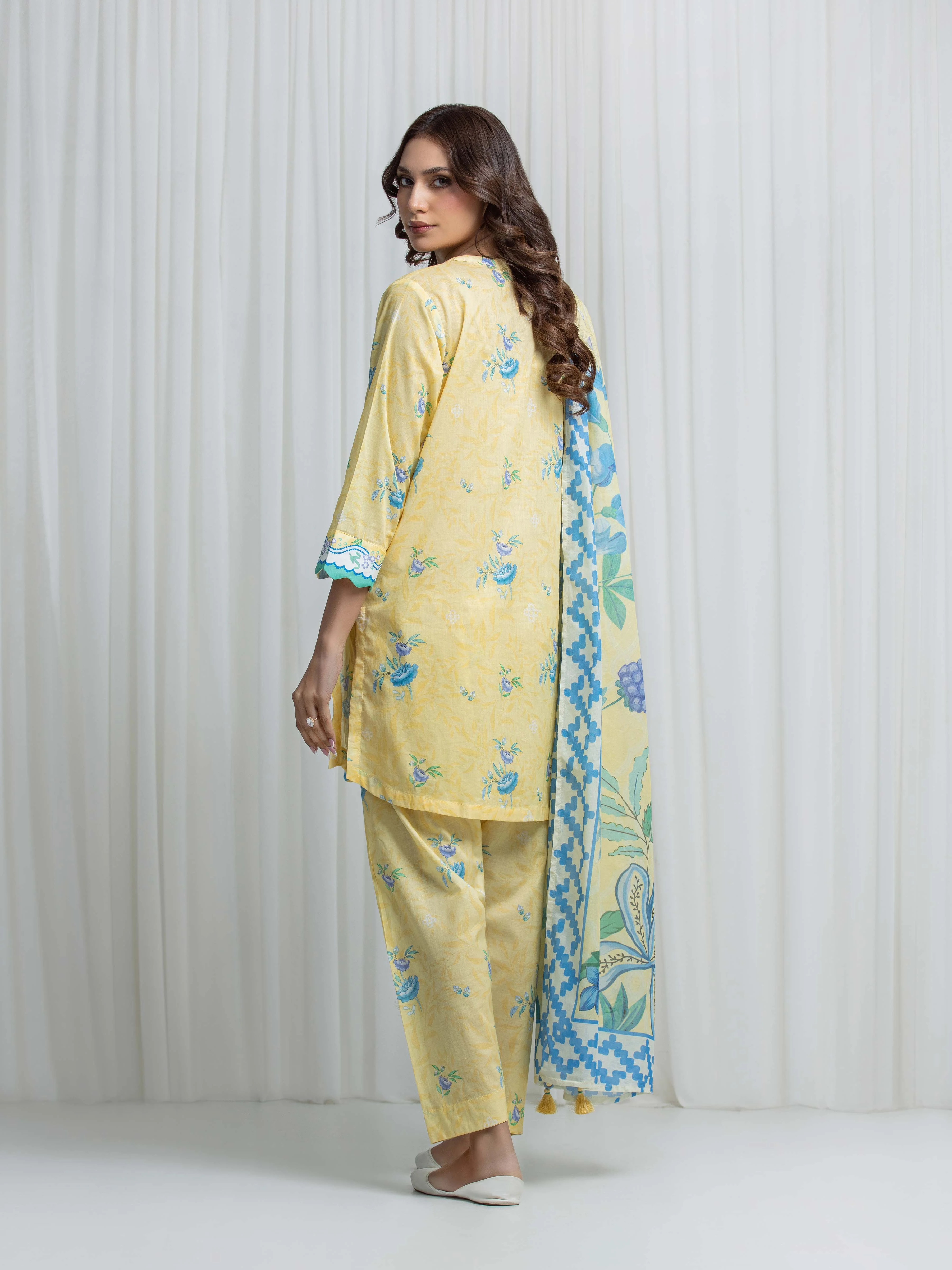 Printed Lawn Suit - EWTKP6-86064-3P - Image 6