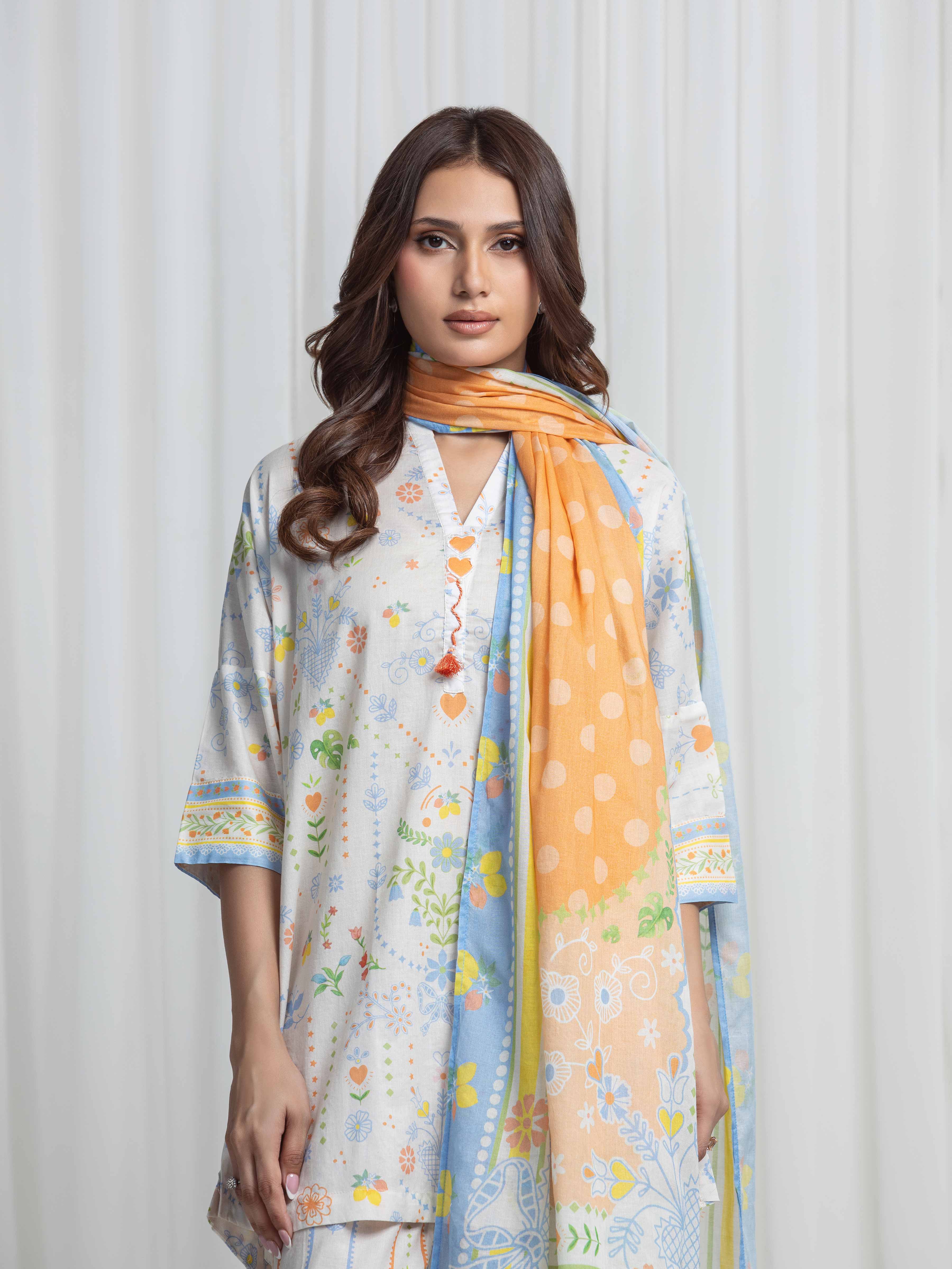 Printed Lawn Suit - EWTKP6-86074-3P - Image 2