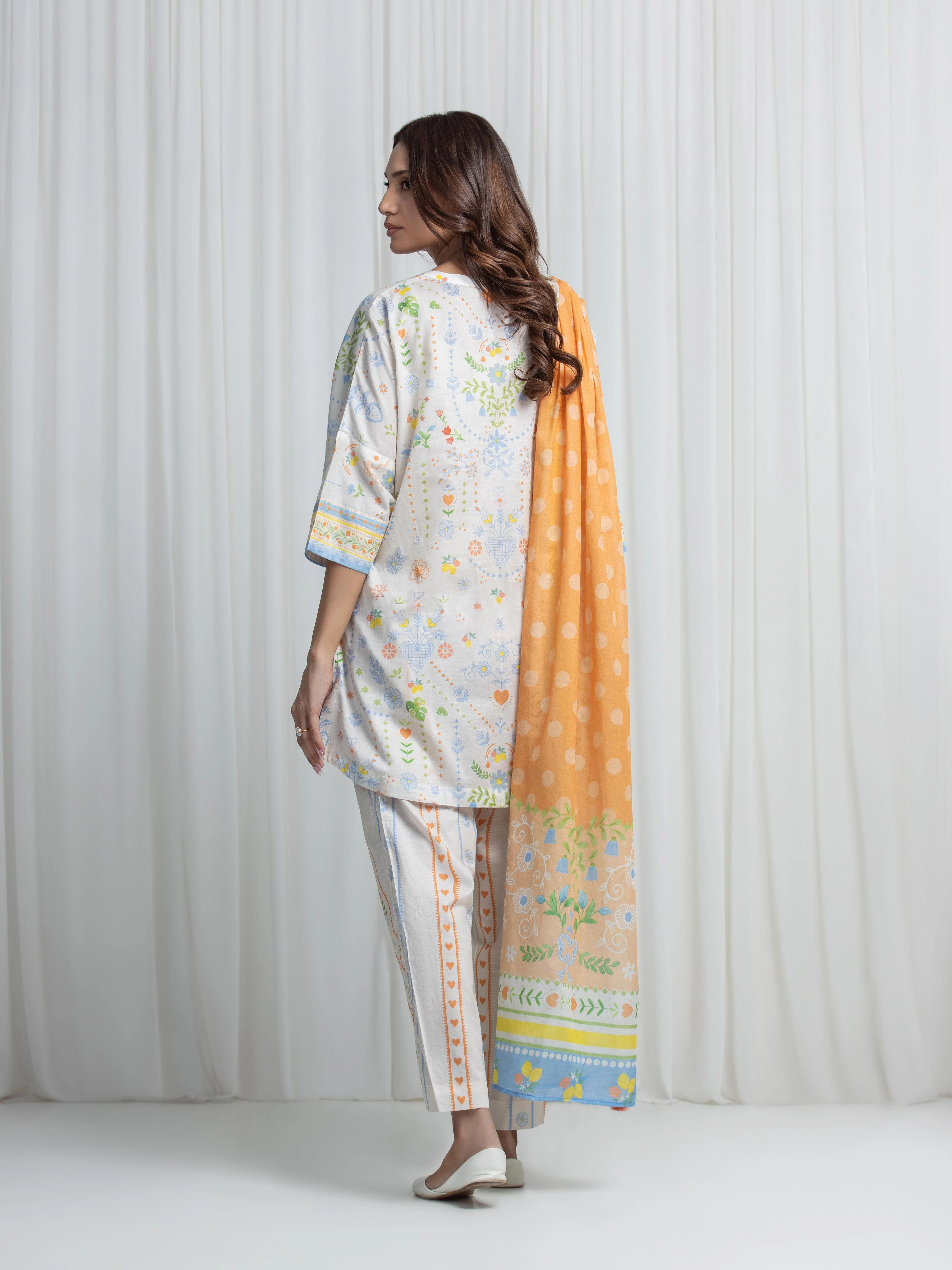 Printed Lawn Suit - EWTKP6-86074-3P - Image 5