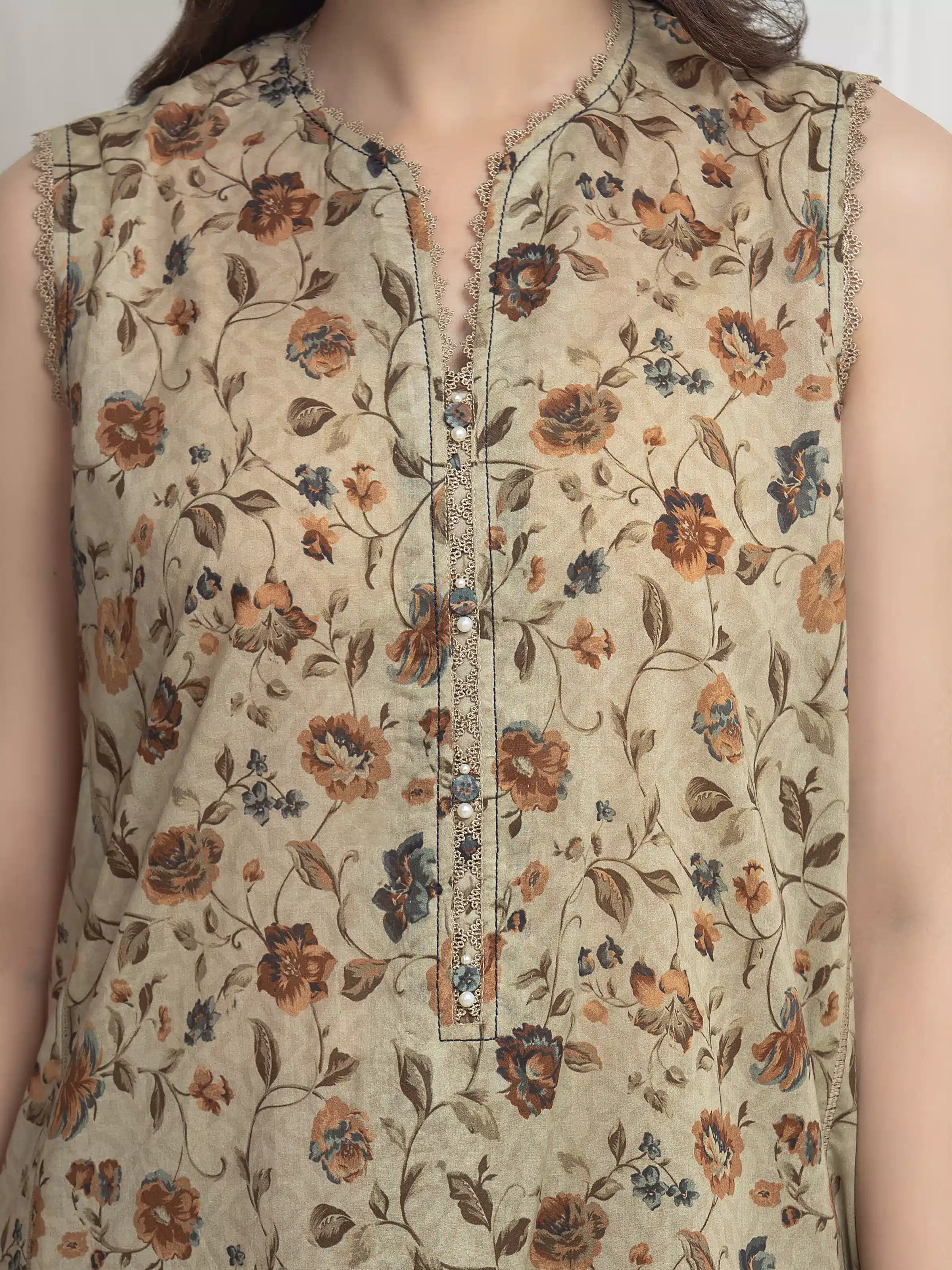 Printed Lawn Suit - EWU6A1-36625-3P - Image 3
