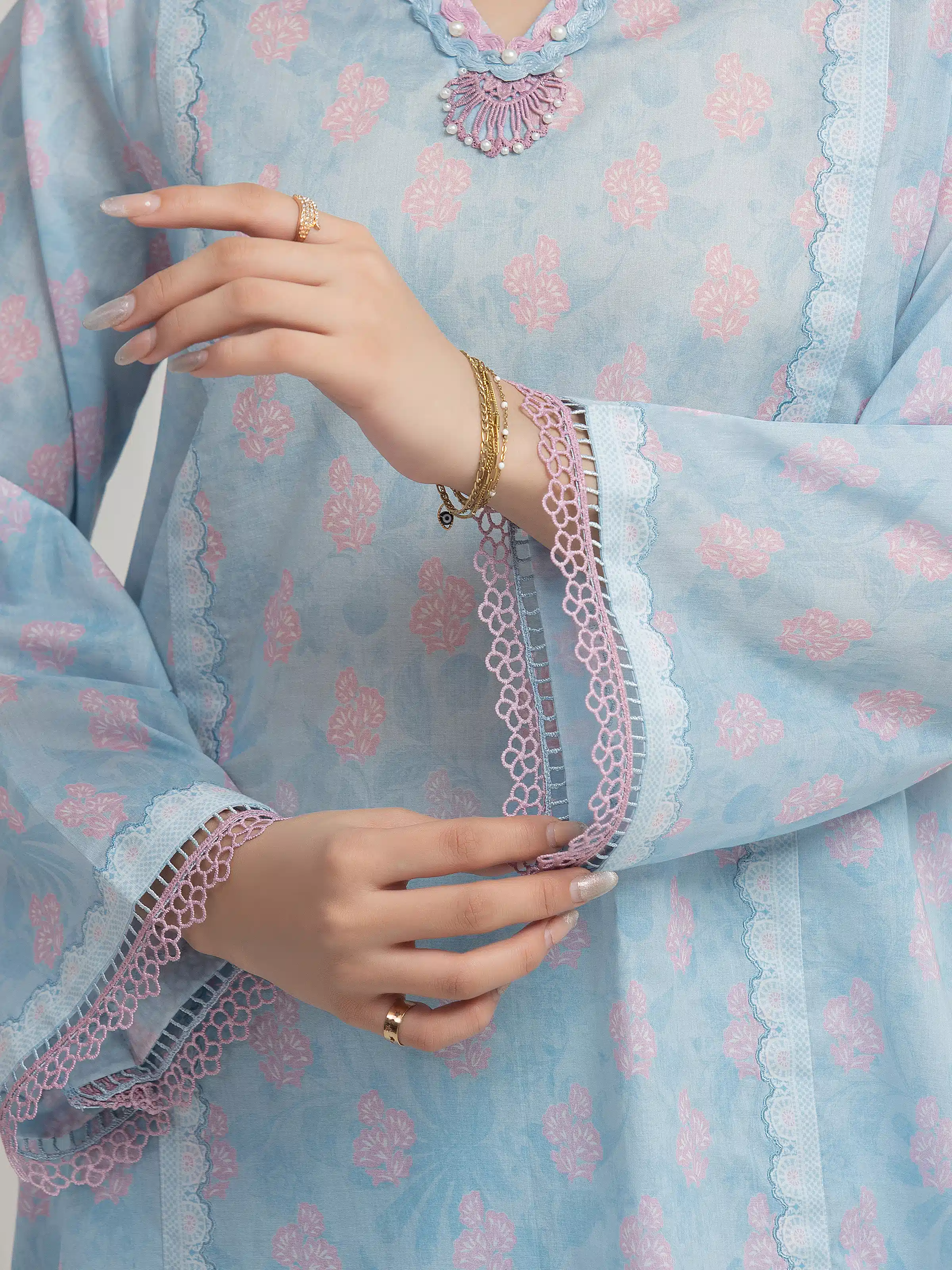 Printed Lawn Suit - EWU6A1-36651-3P - Image 3