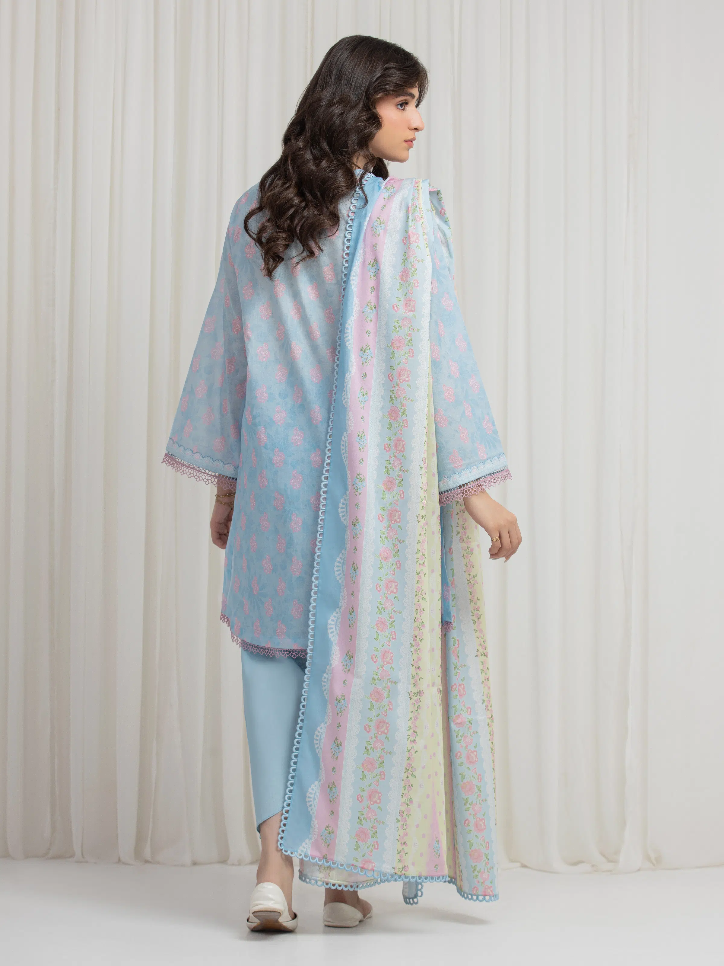 Printed Lawn Suit - EWU6A1-36651-3P - Image 6