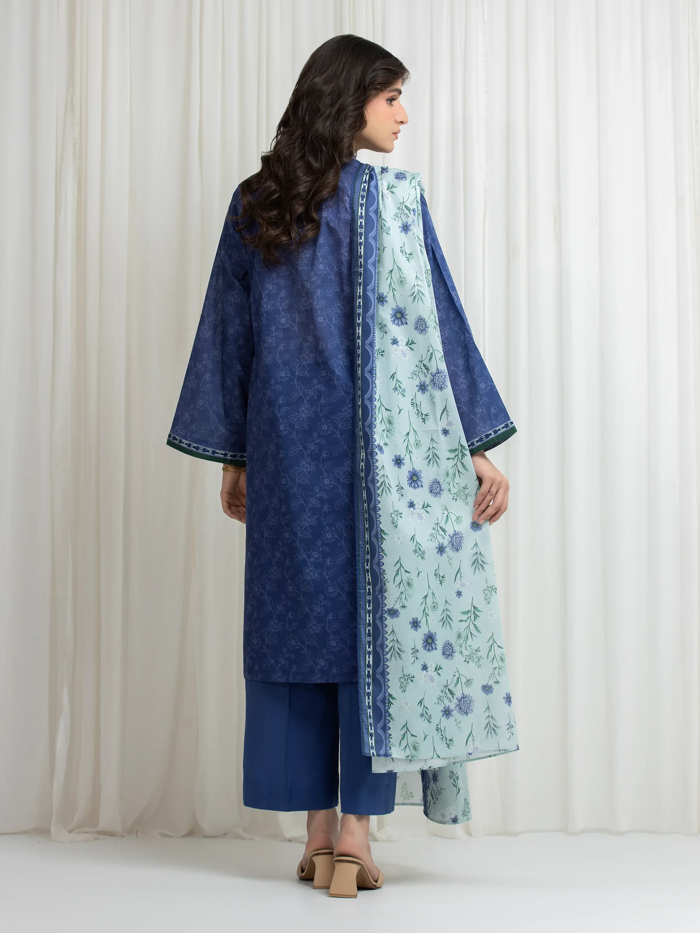 Printed Lawn Suit - EWU6A1-36653-3P - Image 5