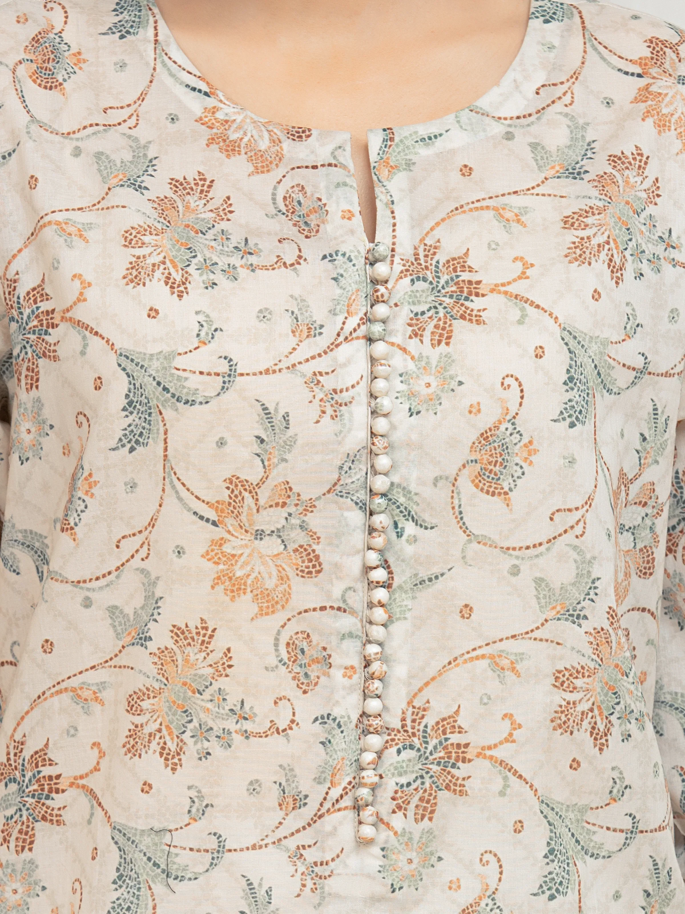 Printed Lawn Suit - EWU6A1-36677-3P - Image 4