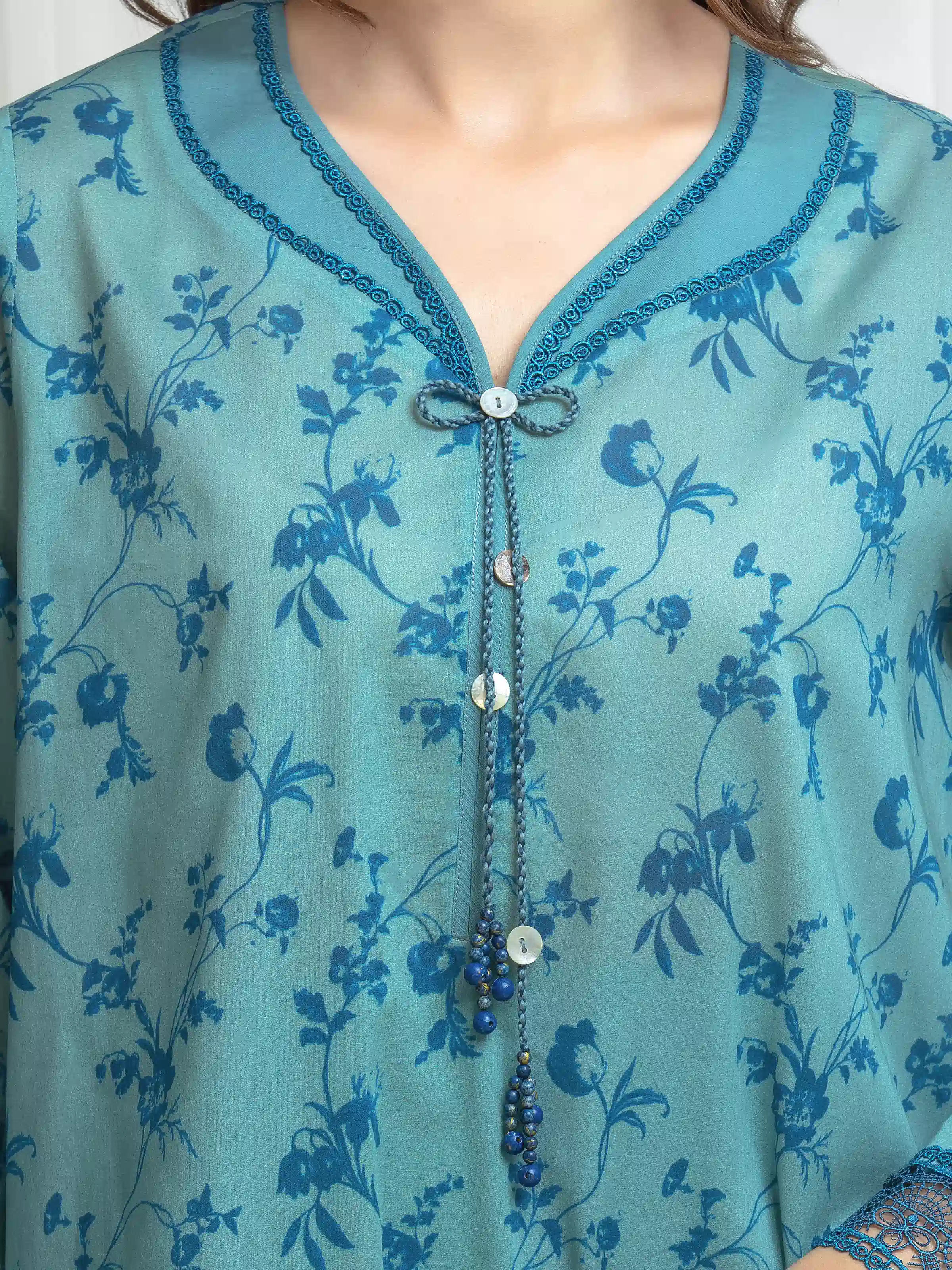 Printed Lawn Suit - EWU6A1-36690-3P - Image 3