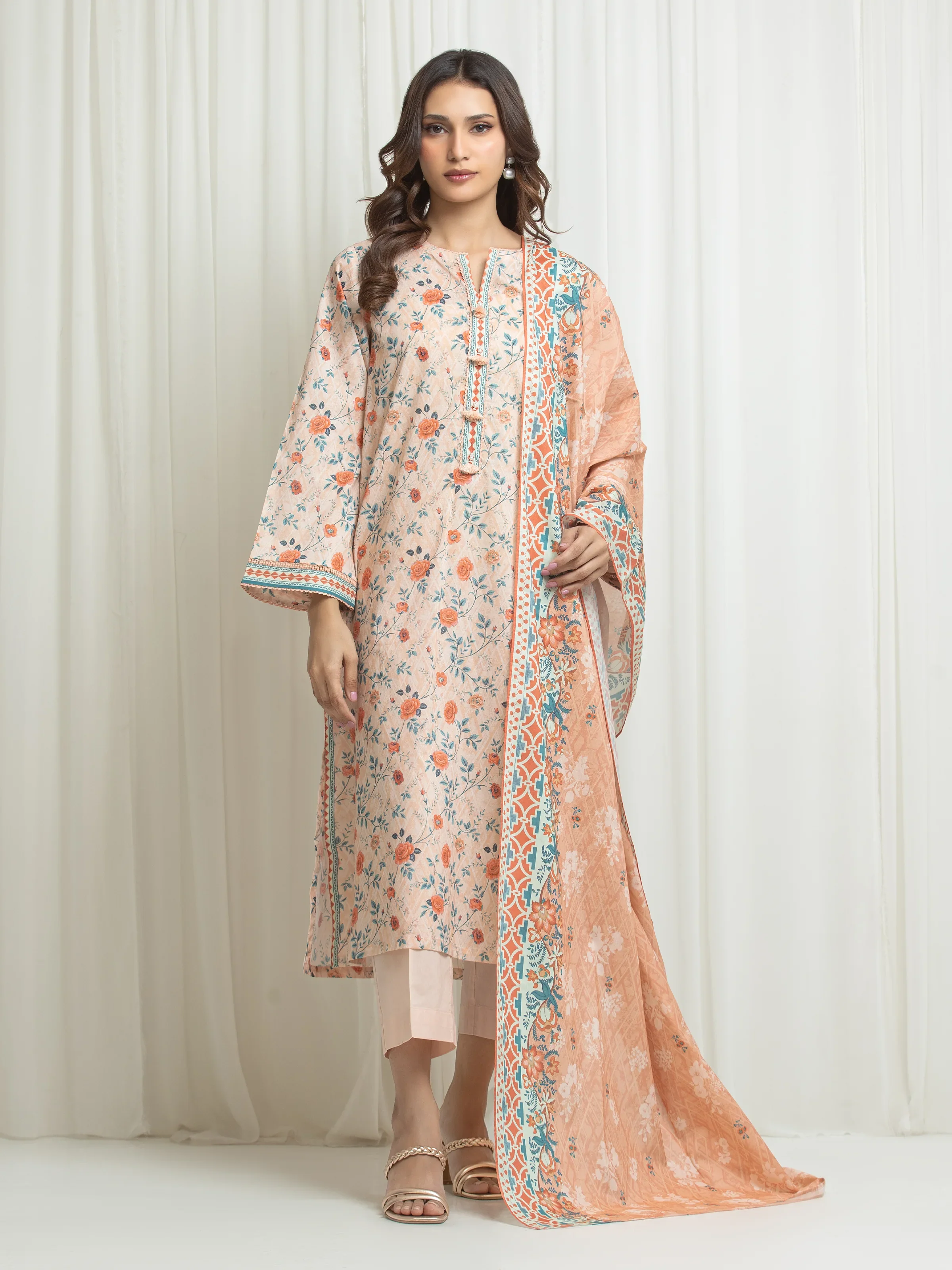 Printed Lawn Suit - EWU6A1-36706-3P