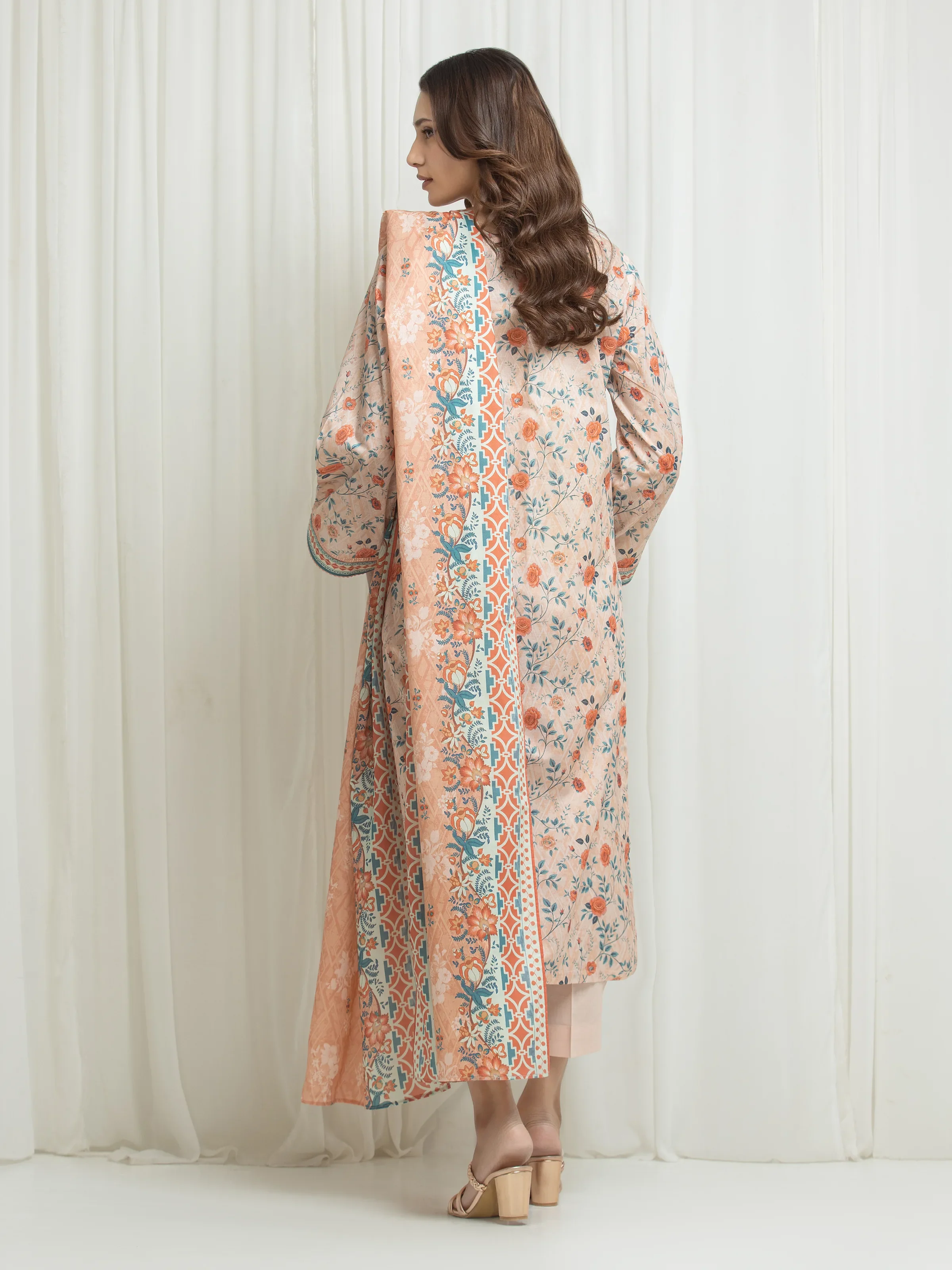 Printed Lawn Suit - EWU6A1-36706-3P - Image 6