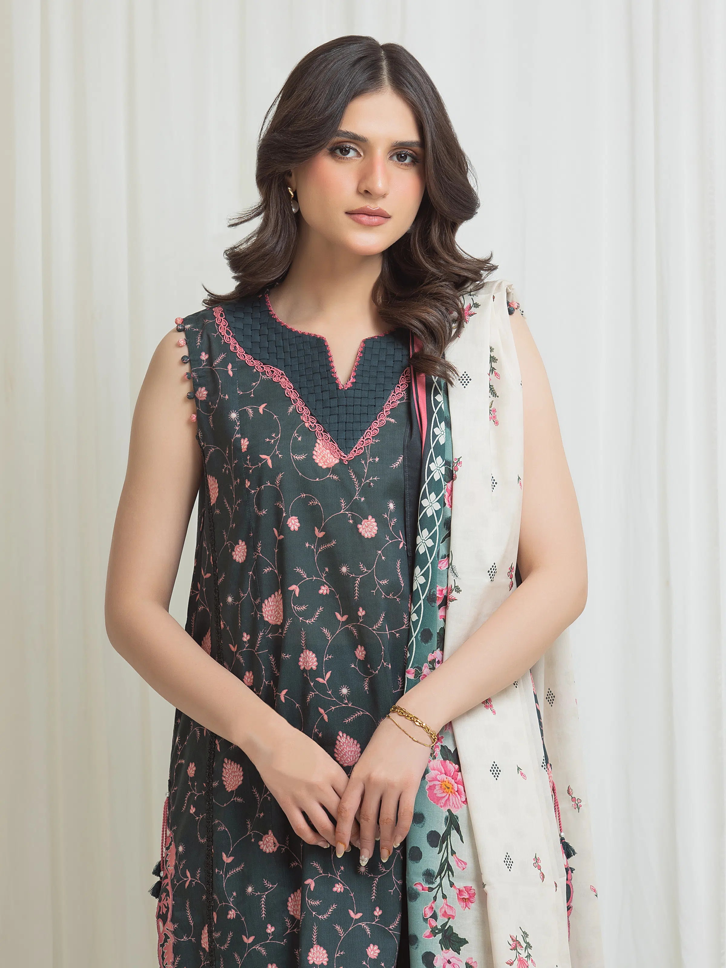 Printed Lawn Suit - EWU6A1-36707-3P - Image 2