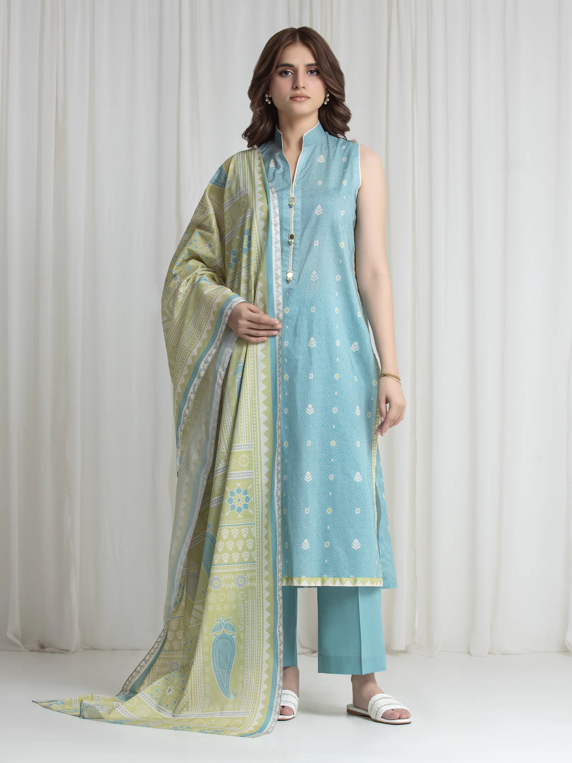 Printed Lawn Suit - EWU6A1-36735-3P
