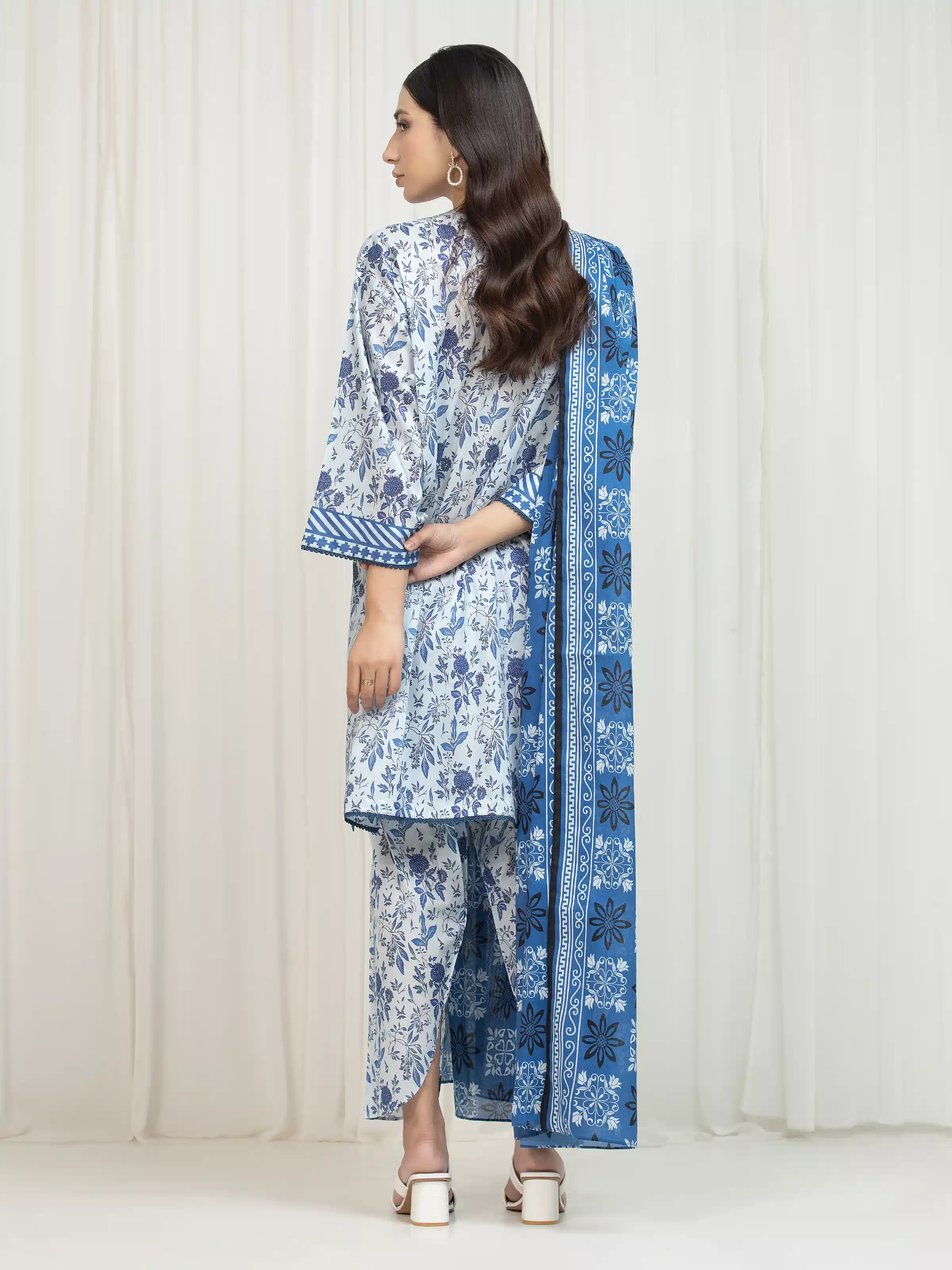 Printed Lawn Suit - EWU6A1-36755-3P - Image 5