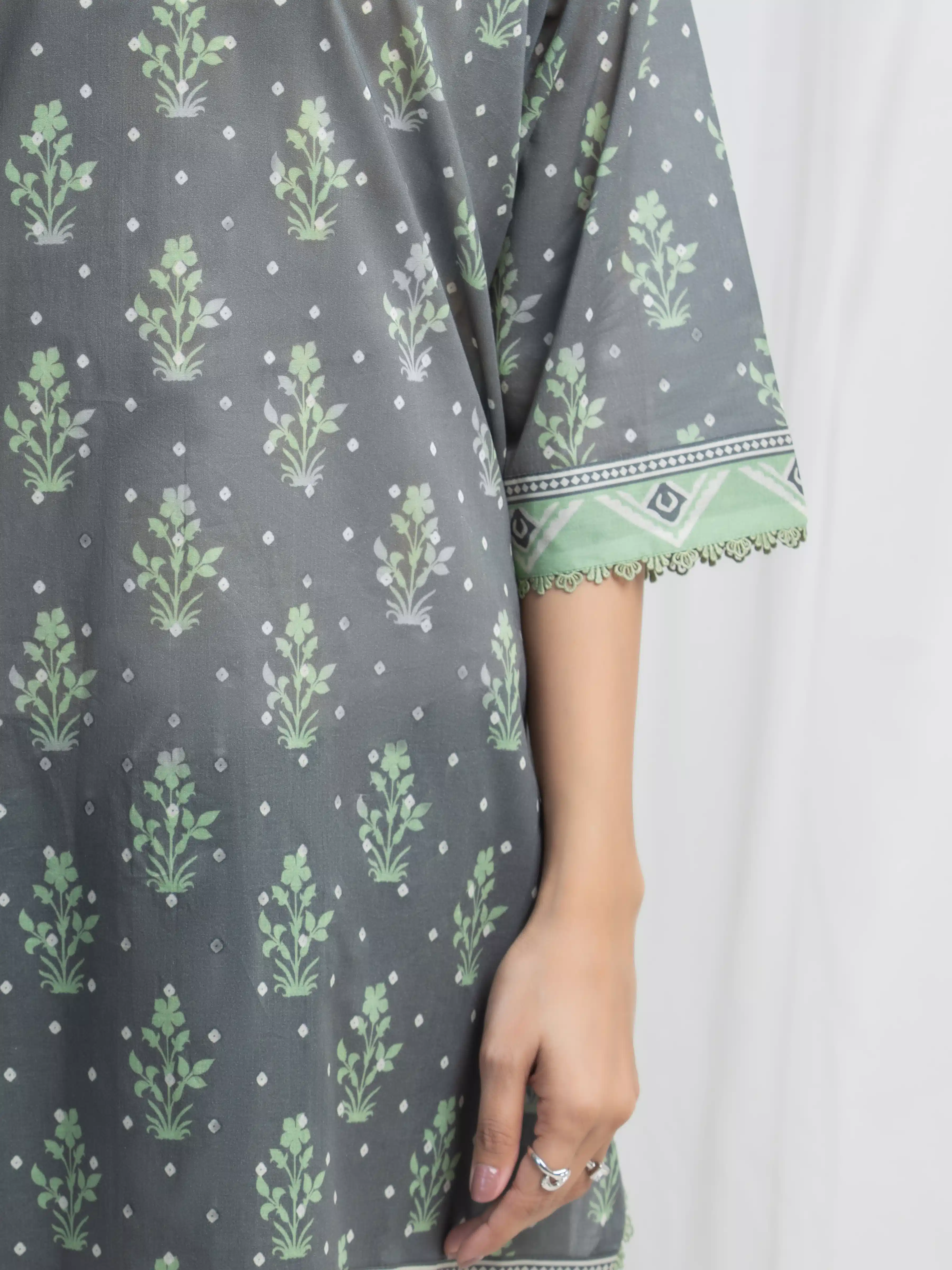Printed Lawn Suit - EWU6A1-36845-3P - Image 3