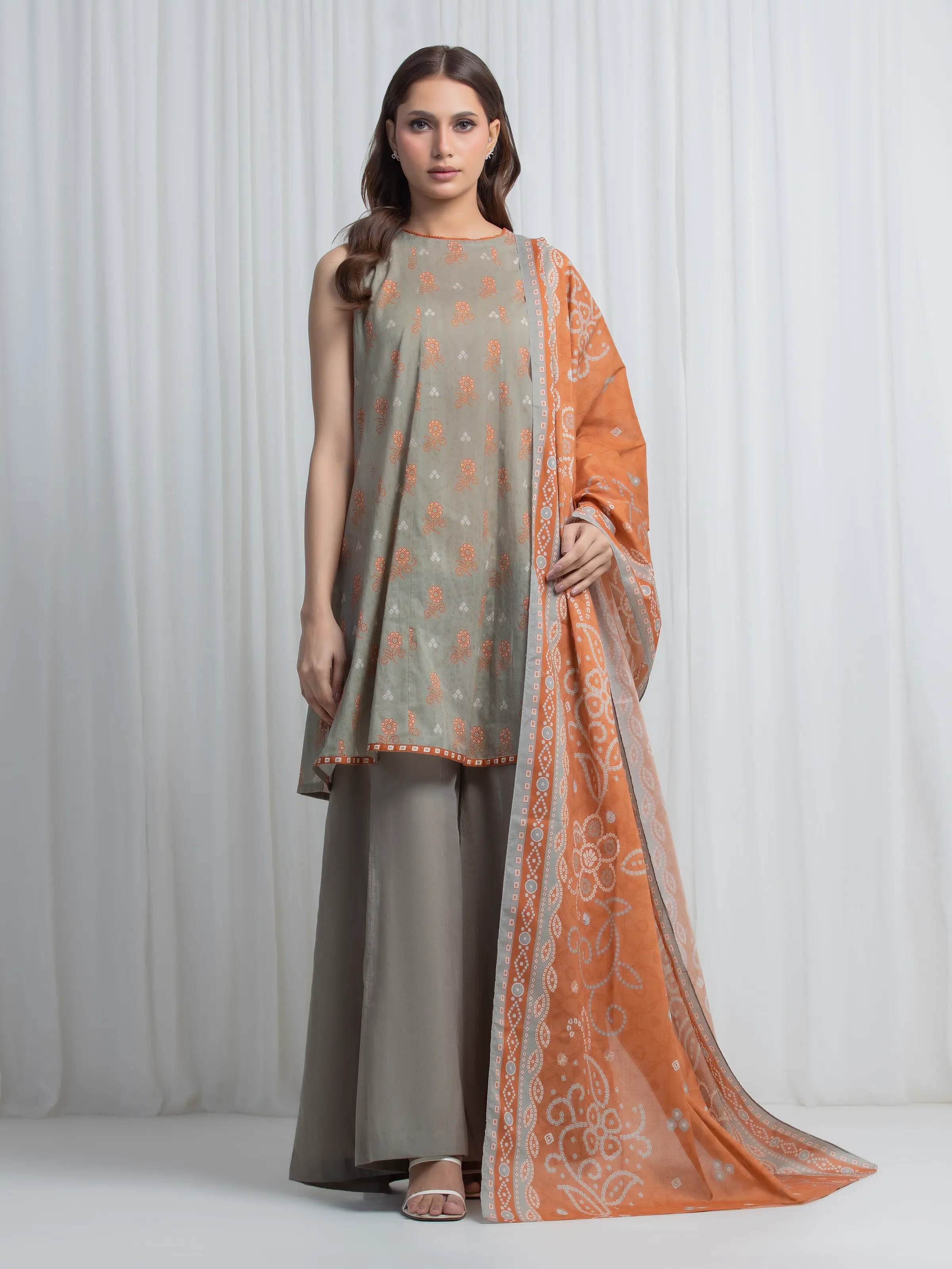 Printed Lawn Suit - EWU6A1-36853-3P