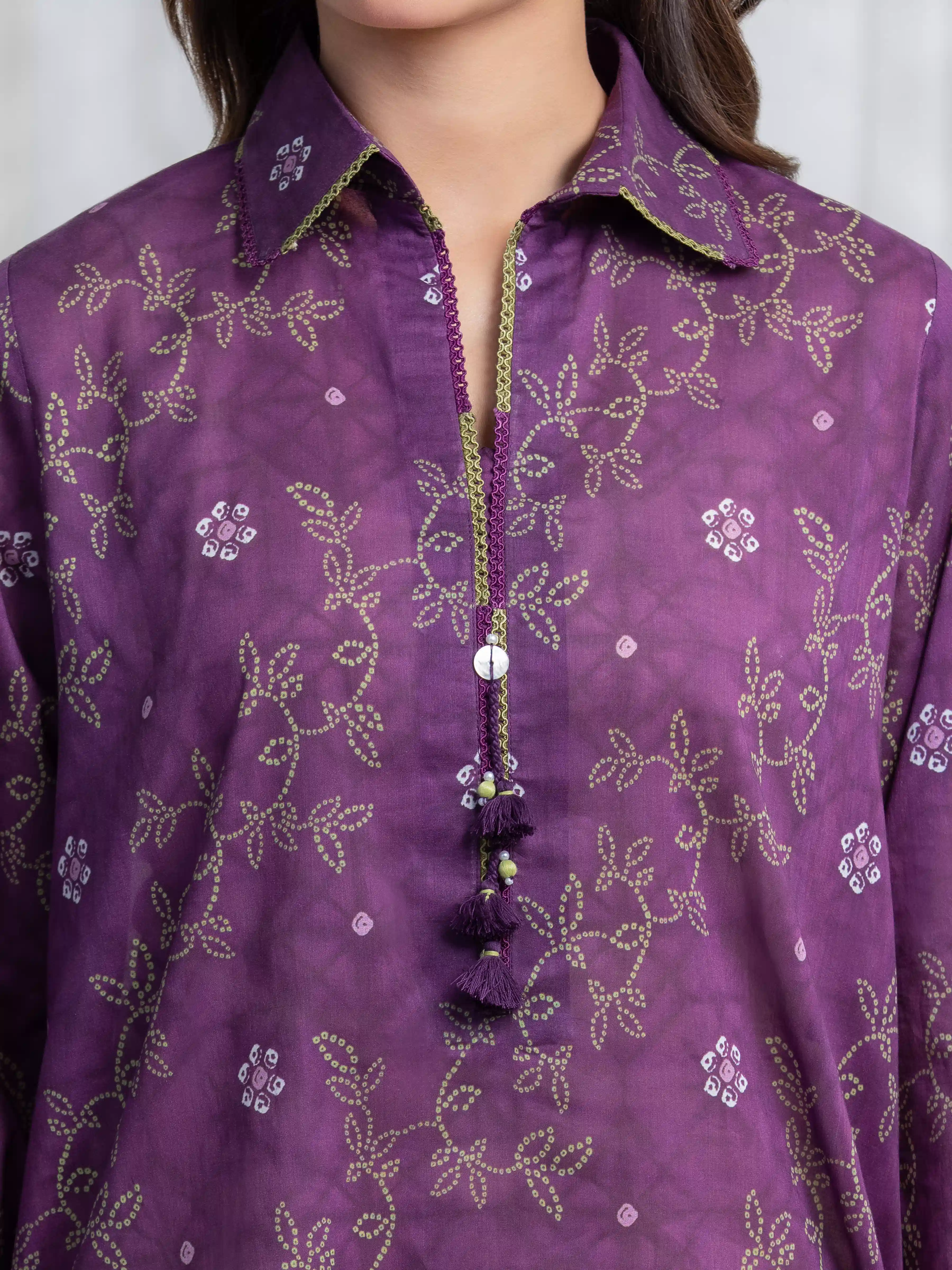 Printed Lawn Suit - EWU6A1-36861-3P - Image 3