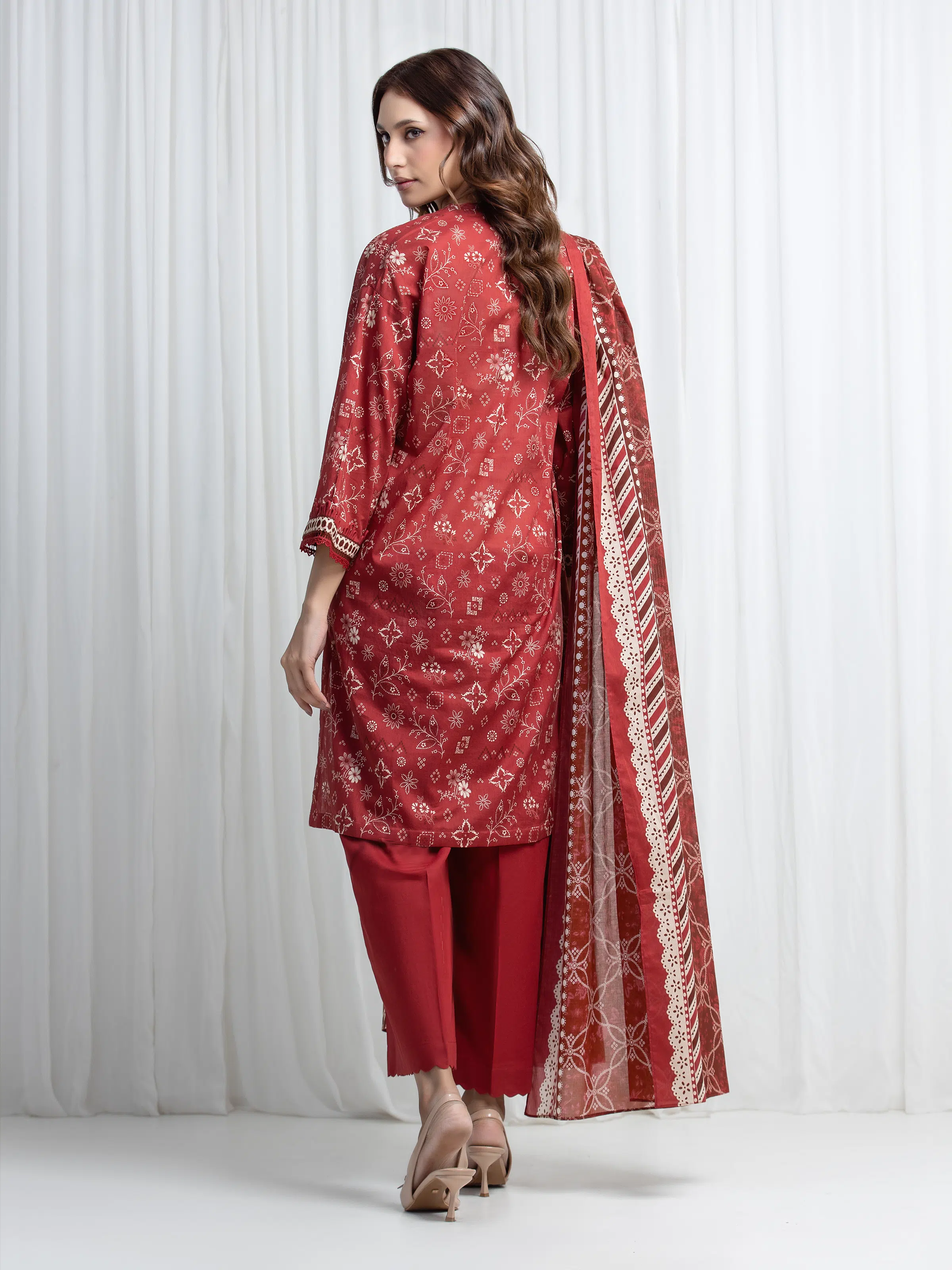 Printed Lawn Suit - EWU6A1-36863-3P - Image 6