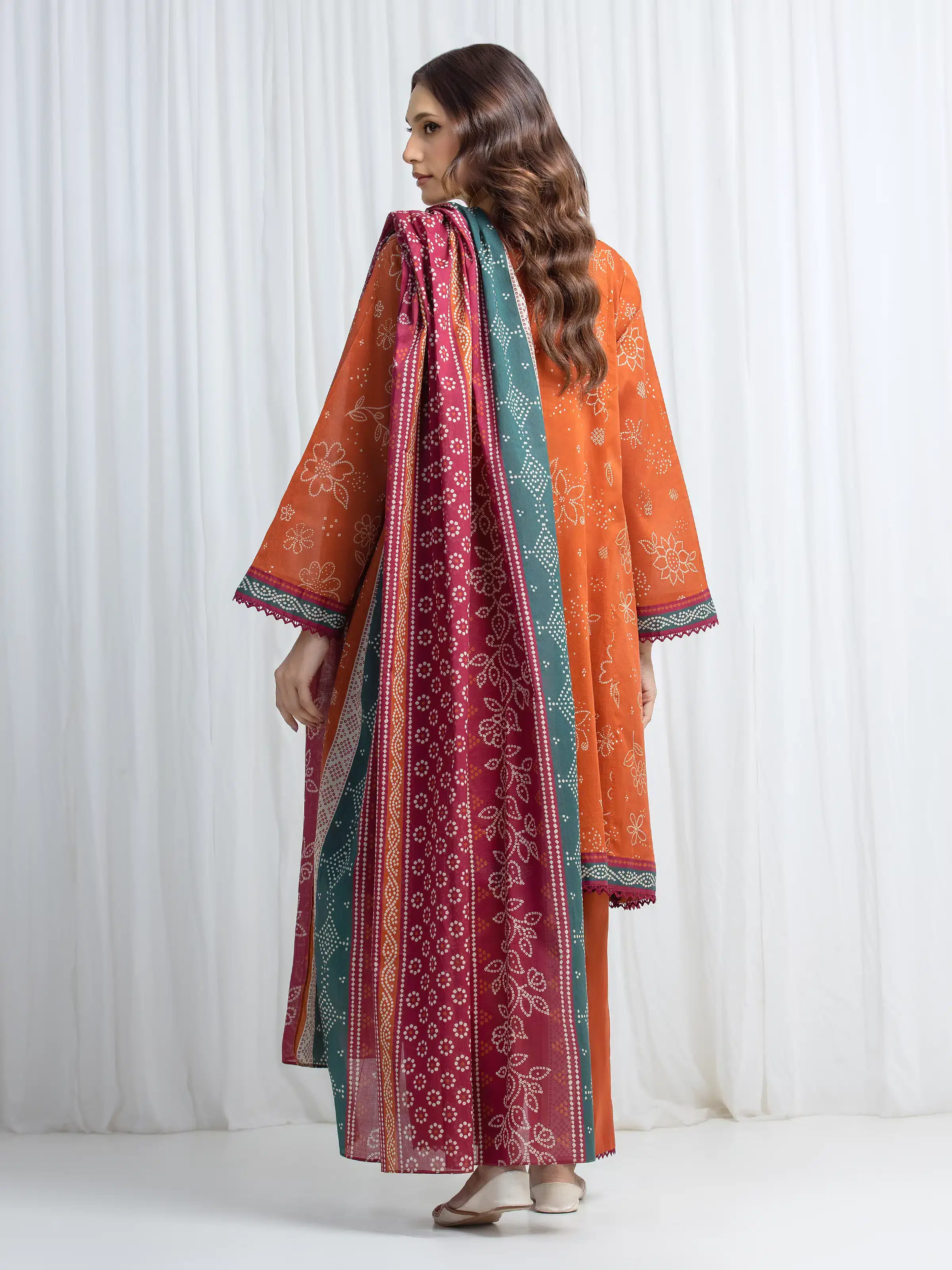 Printed Lawn Suit - EWU6A1-36868-3P - Image 6