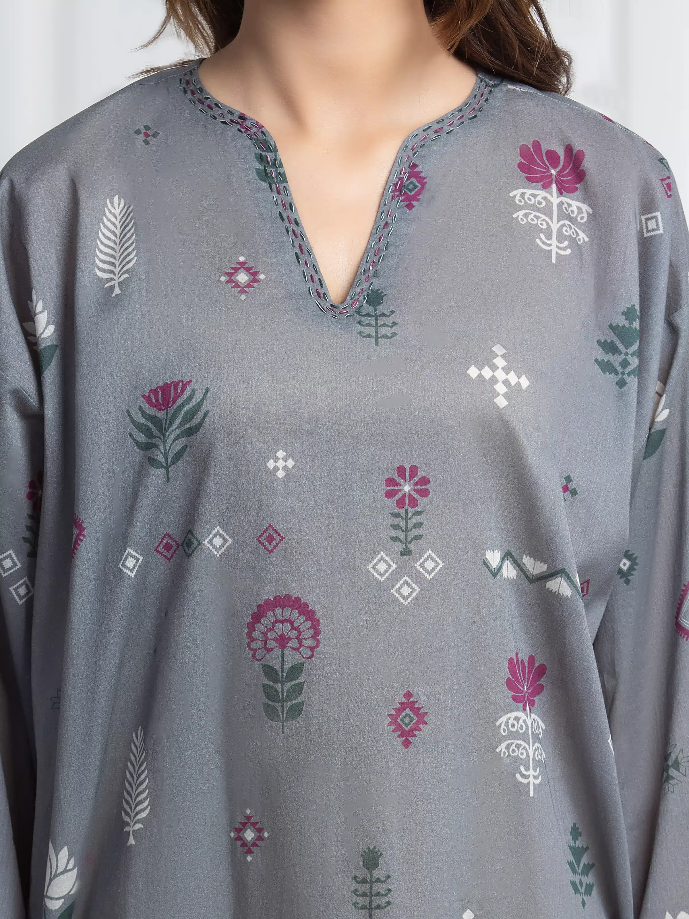 Printed Lawn Suit - EWU6A1-36880-3P - Image 4