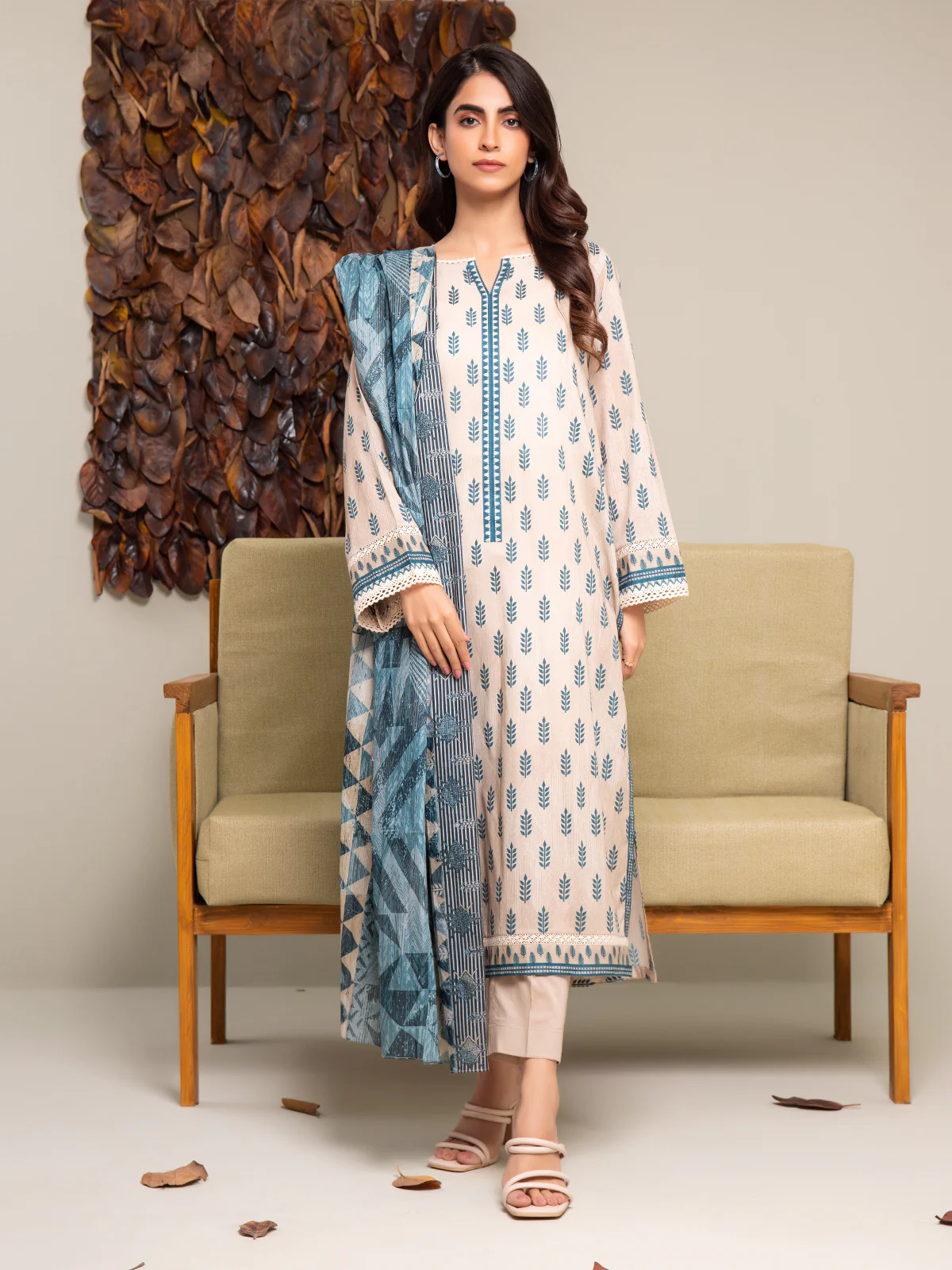 Printed Cambric Shirt Trouser - EWU24A2-27291ST